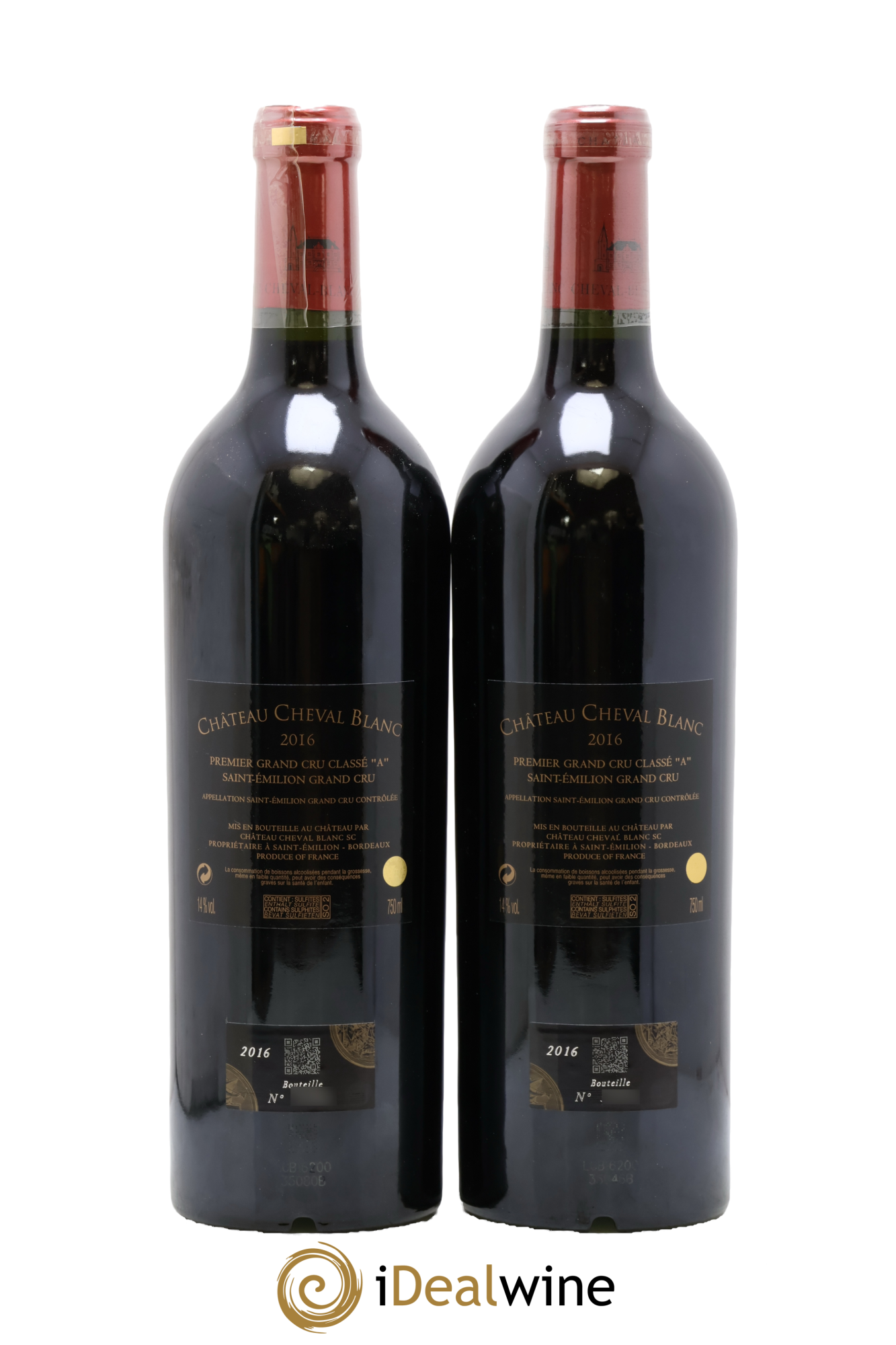 Château Cheval Blanc 1er Grand Cru Classé A 2016 - Lot of 2 bottles - 1