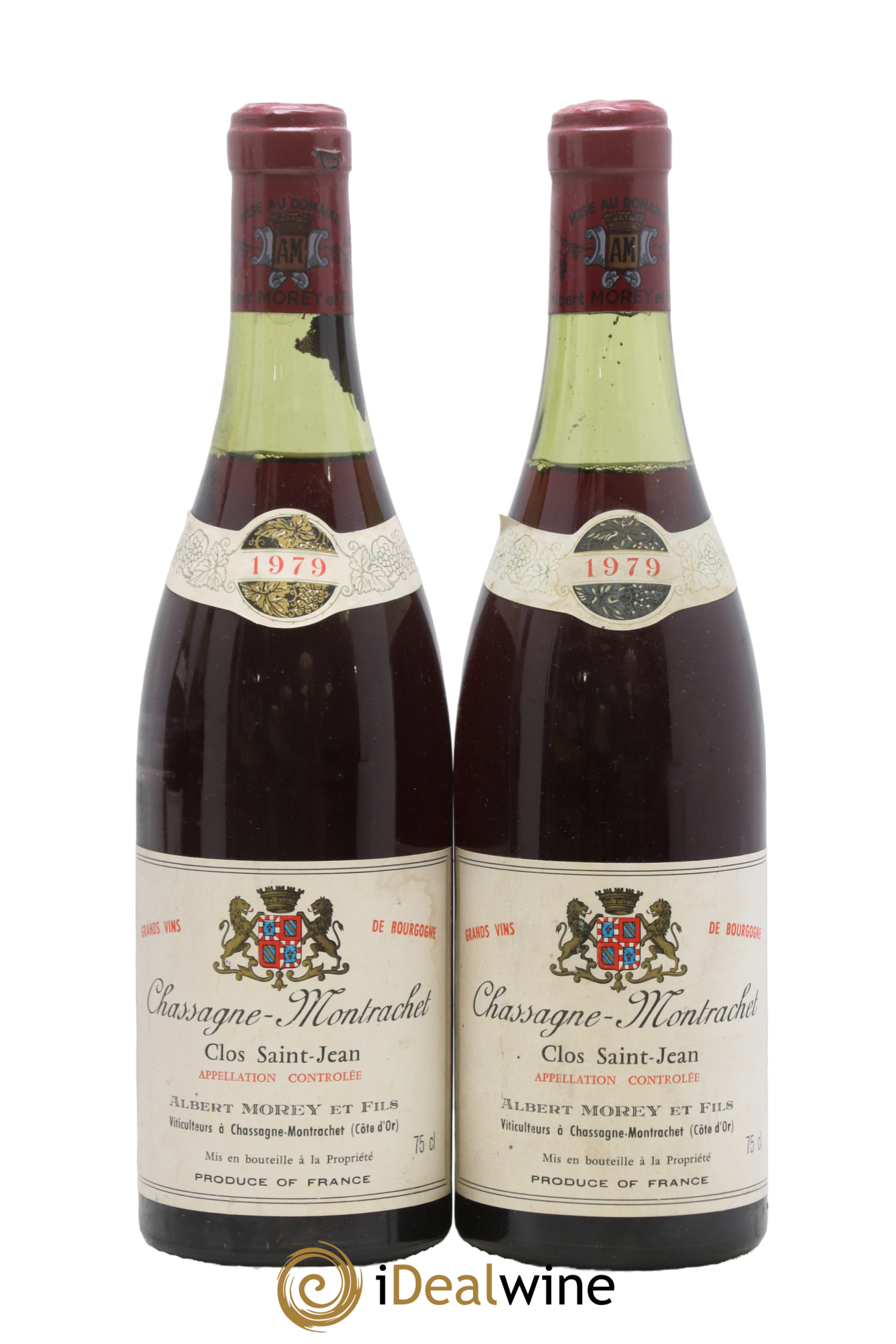 Chassagne-Montrachet Clos Saint-Jean Albert Morey 1979 - Lot de 2 bouteilles - 0