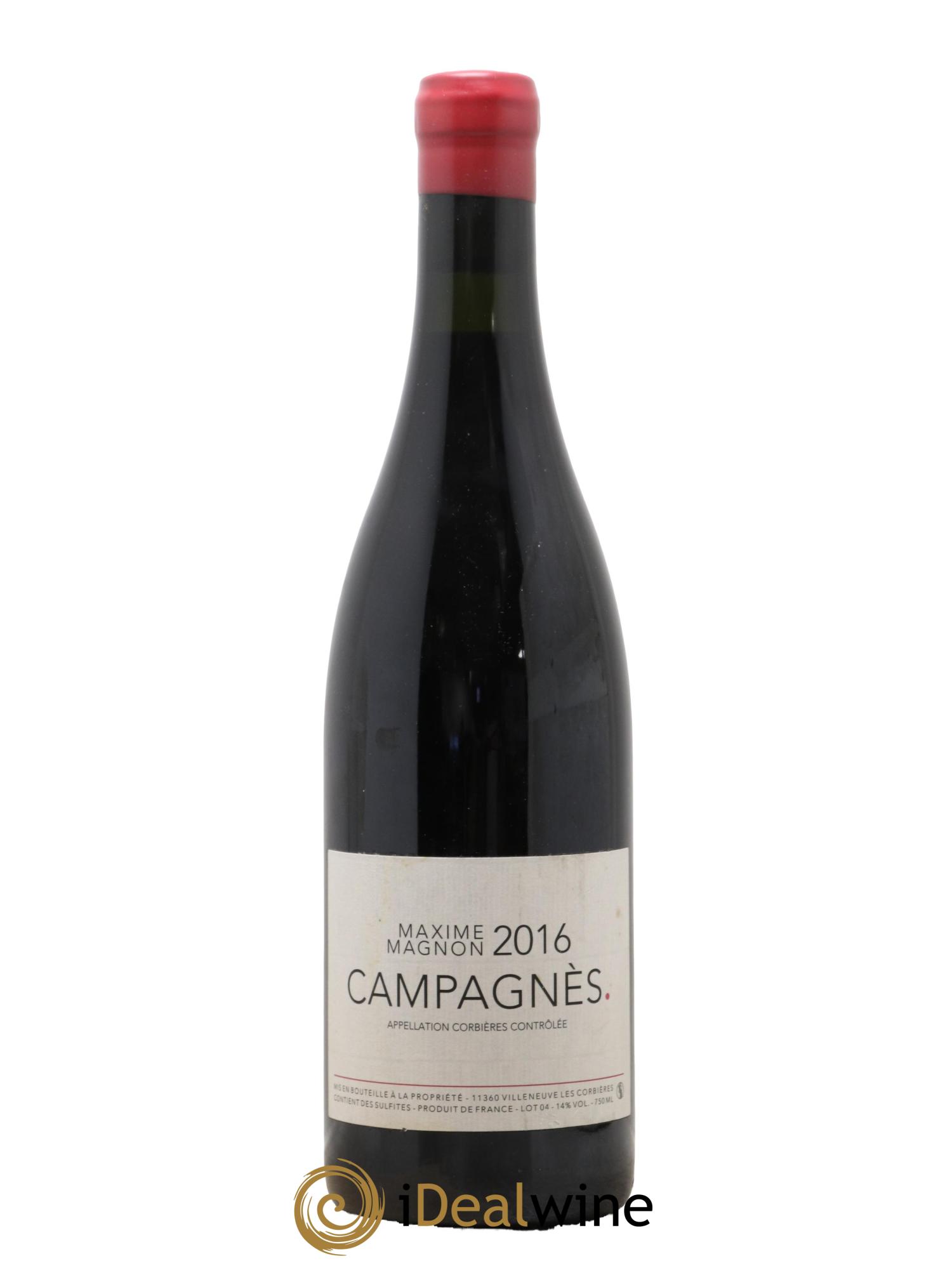 Corbières Campagnès Maxime Magnon 2016 - Lot de 1 bouteille - 0