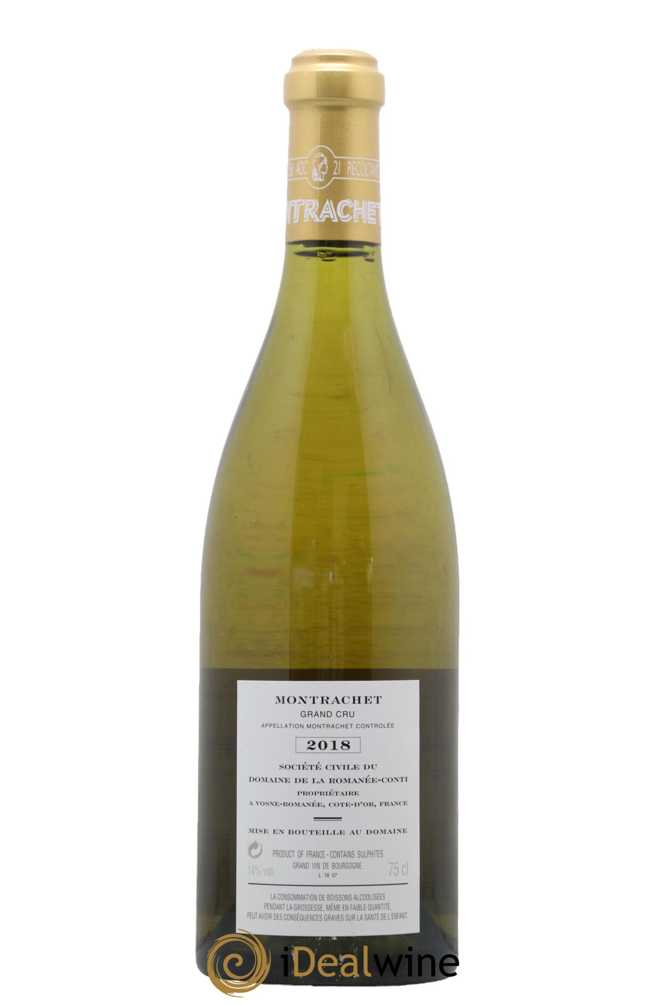 Montrachet Grand Cru Domaine de la Romanée-Conti 2018 - Lot de 1 bouteille - 1