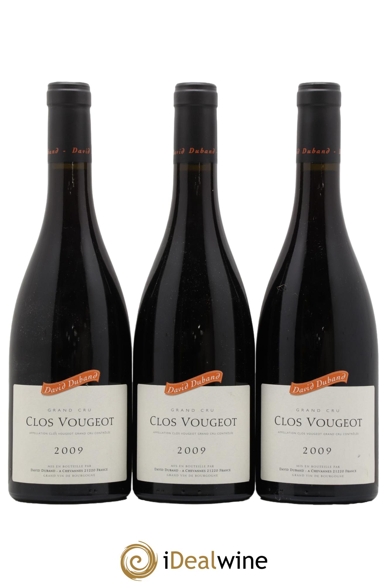 Clos de Vougeot Grand Cru David Duband (Domaine) 2009 - Lot of 3 bottles - 0