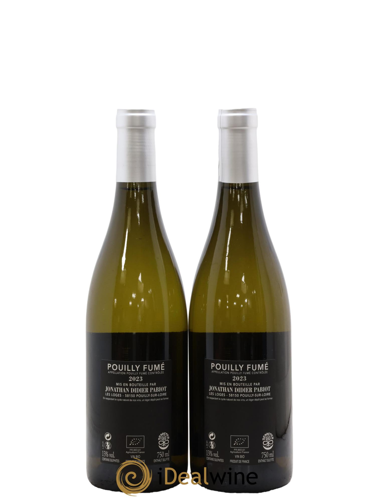 Pouilly-Fumé Aubaine Jonathan Didier Pabiot 2023 - Lot de 2 bouteilles - 1