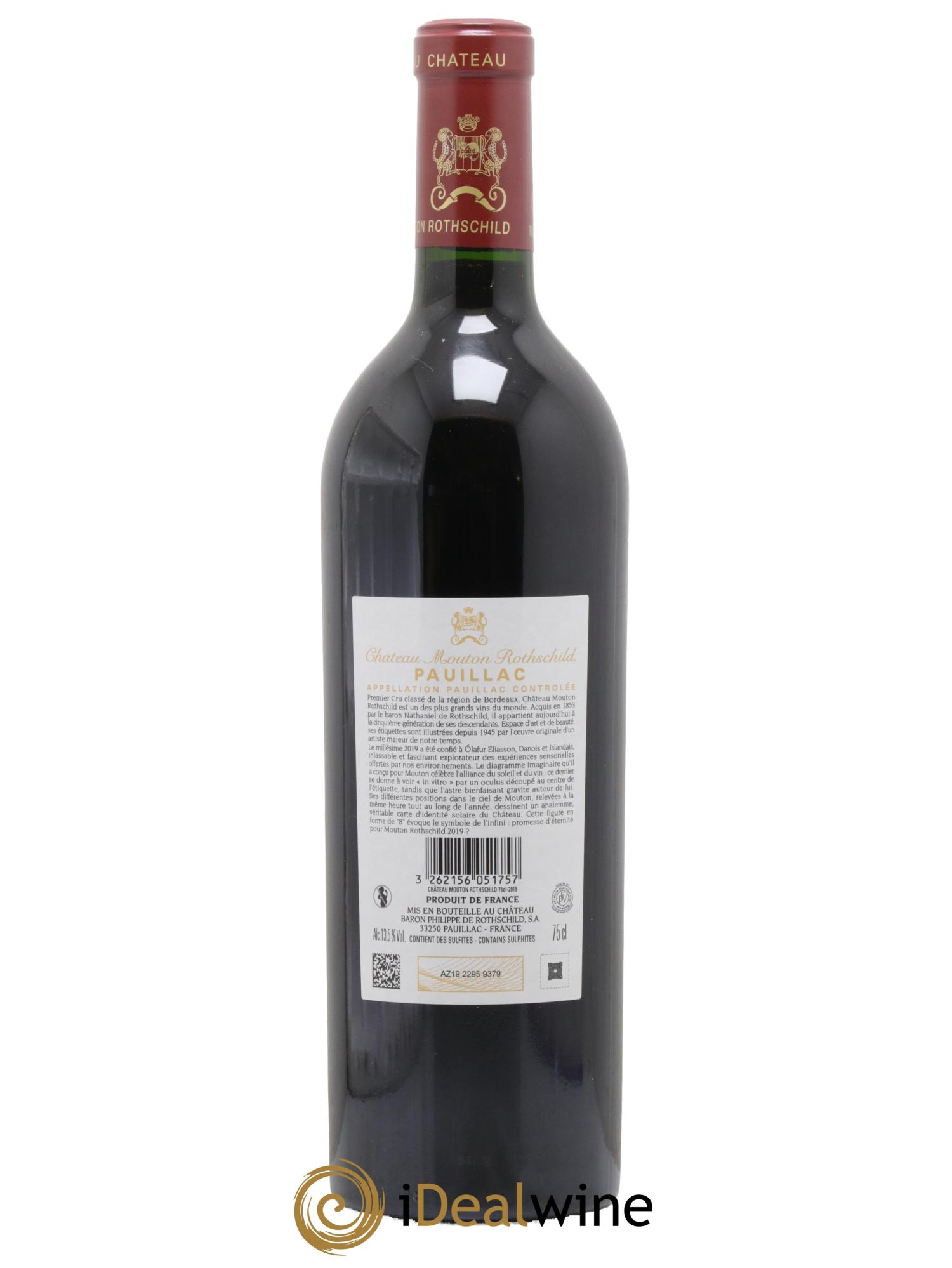 Château Mouton Rothschild 1er Grand Cru Classé 2019 - Lot de 1 bouteille - 1