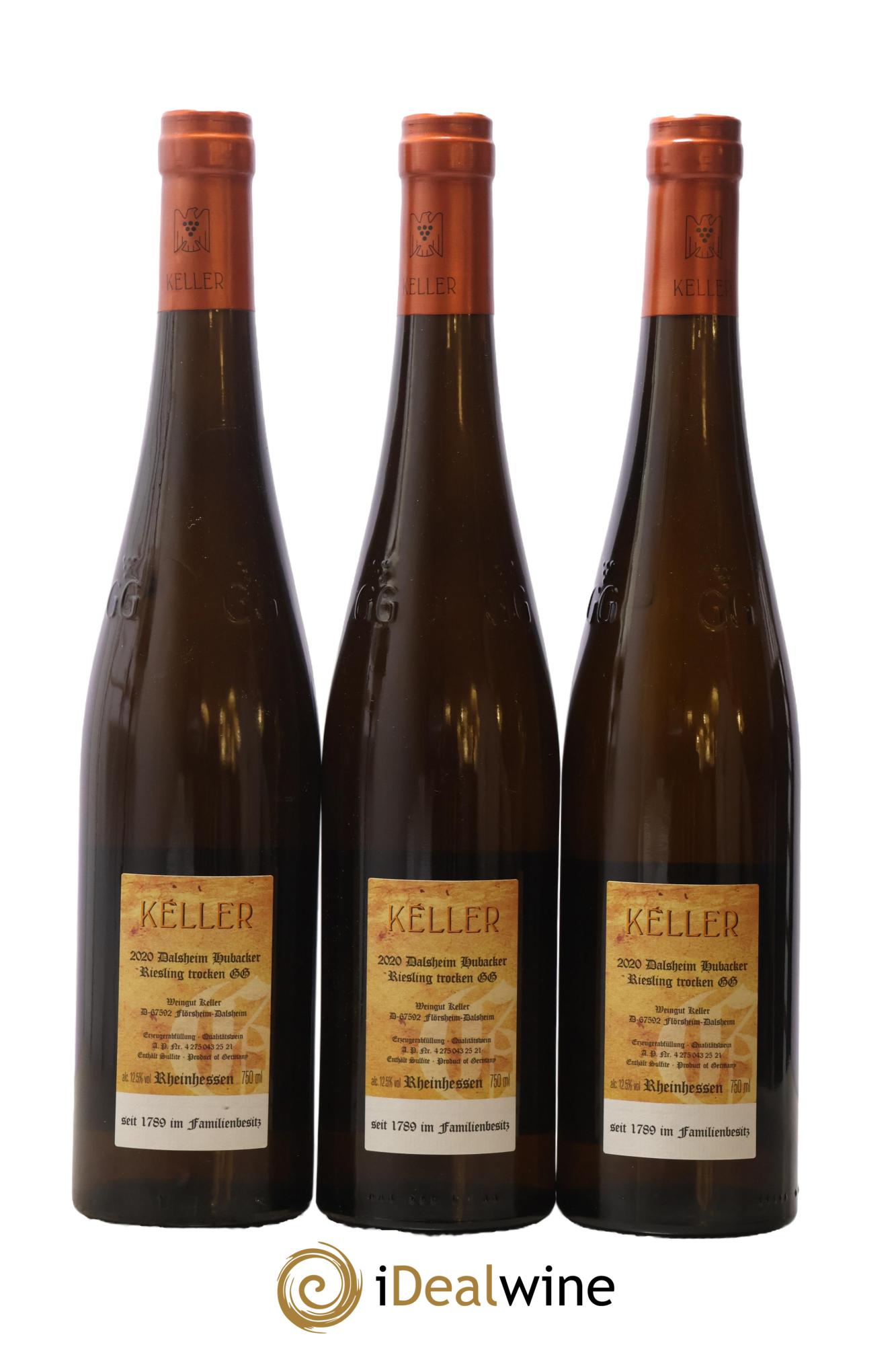 Riesling Trocken GG Dalsheim Hubacker Keller 2020 - Posten von 3 Flaschen - 1