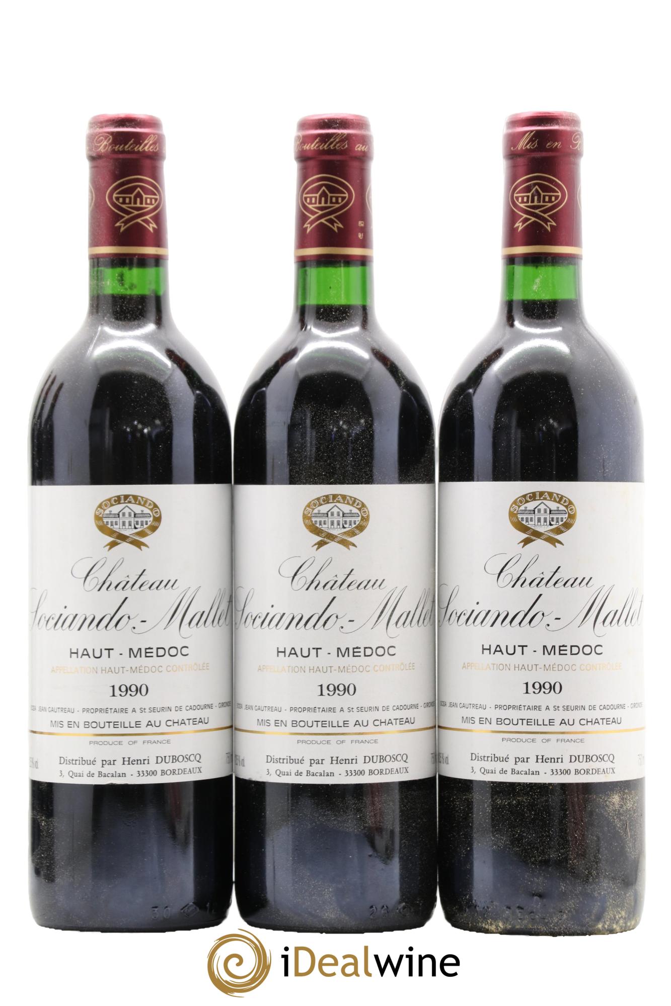 Château Sociando Mallet 1990 - Lot de 12 bouteilles - 3