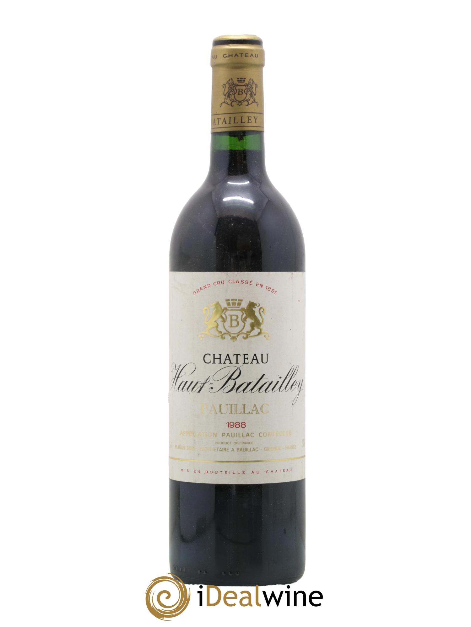 Château Haut Batailley 5ème Grand Cru Classé 1988 - Lot de 1 bouteille - 0