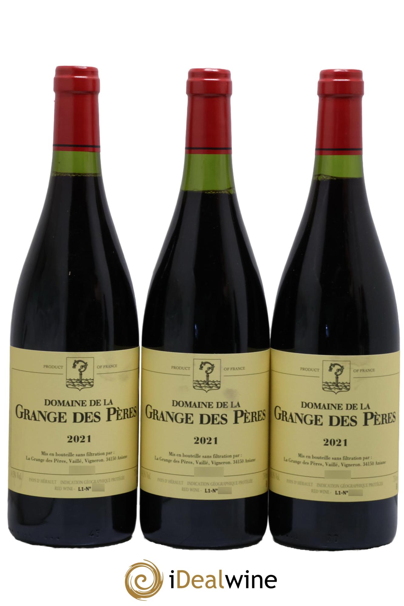 IGP Pays d'Hérault Grange des Pères Laurent Vaillé 2021 - Lot of 3 bottles - 0