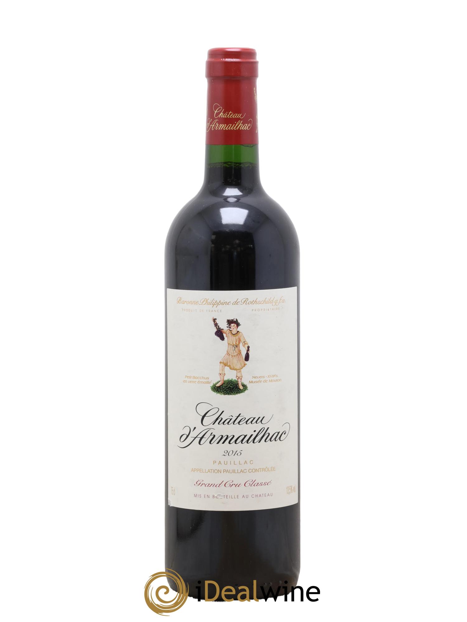Château d' Armailhac - Mouton Baron(ne) Philippe 5ème Grand Cru Classé 2015 - Lot de 1 bouteille - 0