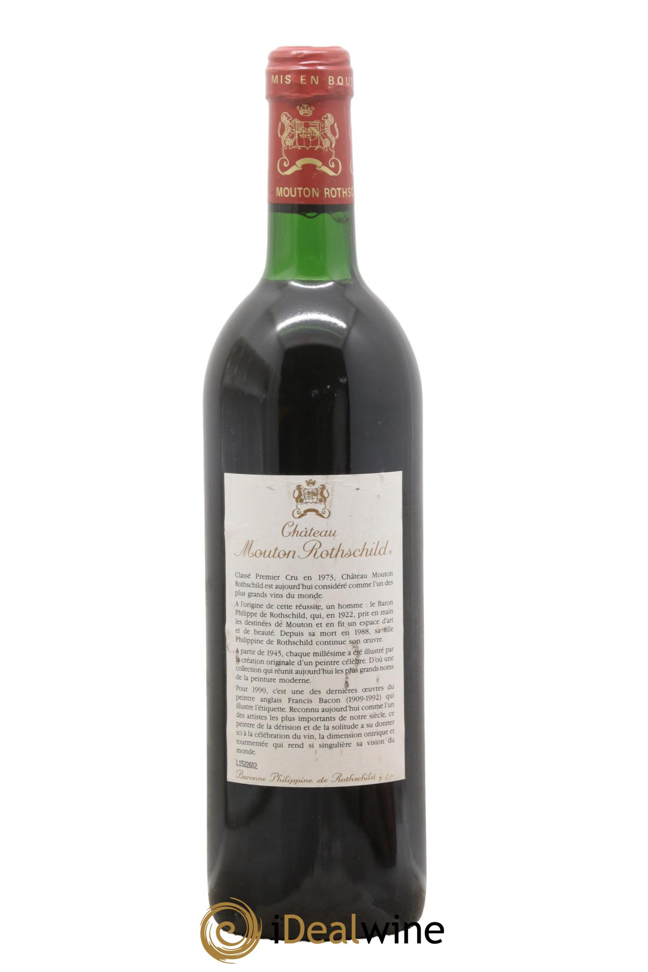 Château Mouton Rothschild 1er Grand Cru Classé 1990 - Lot of 1 bottle - 1