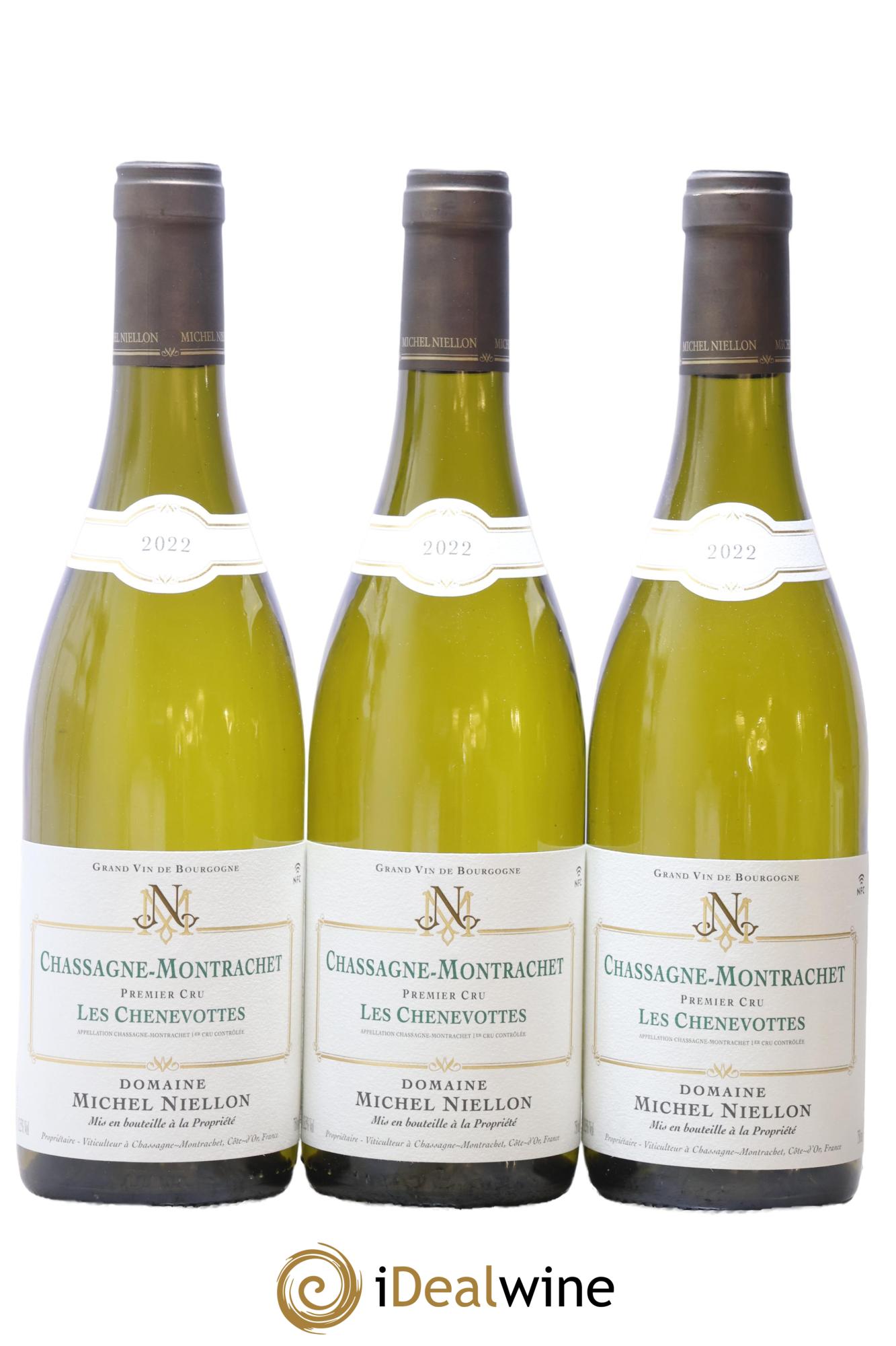 Chassagne-Montrachet 1er Cru Les Chenevottes Michel Niellon (Domaine) 2022 - Posten von 3 Flaschen - 0