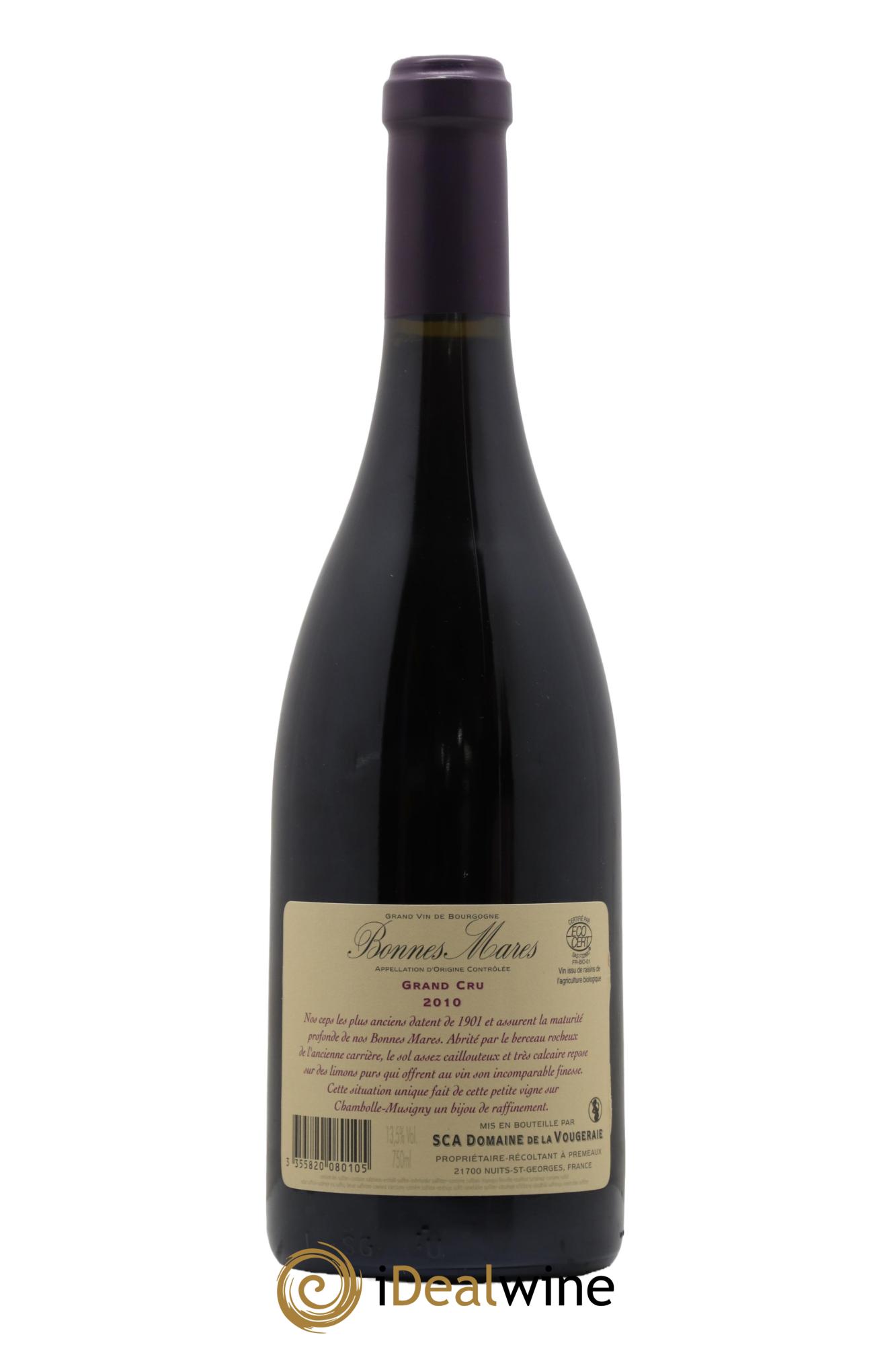 Bonnes-Mares Grand Cru La Vougeraie 2010 - Lot de 1 bouteille - 1