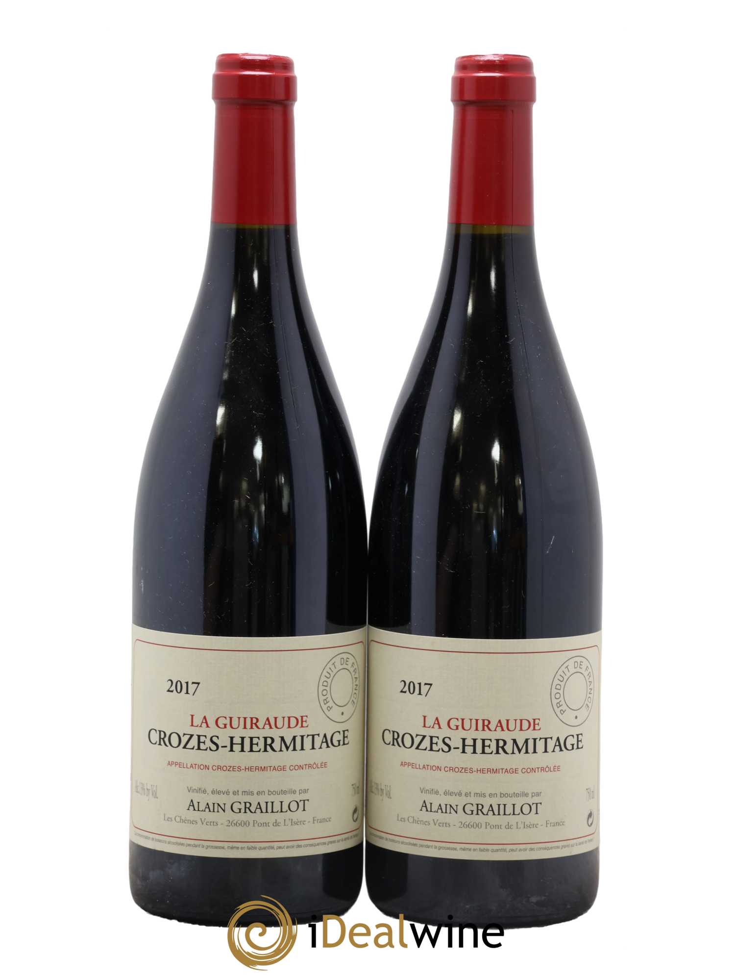 Crozes-Hermitage La Guiraude Domaine Graillot 2017 - Lot de 2 bouteilles - 0