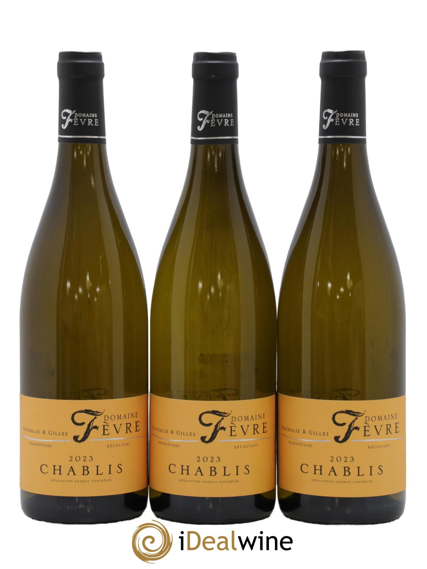 Chablis Domaine Nathalie & Gilles Fèvre 2023 - Lot de 3 bouteilles - 0