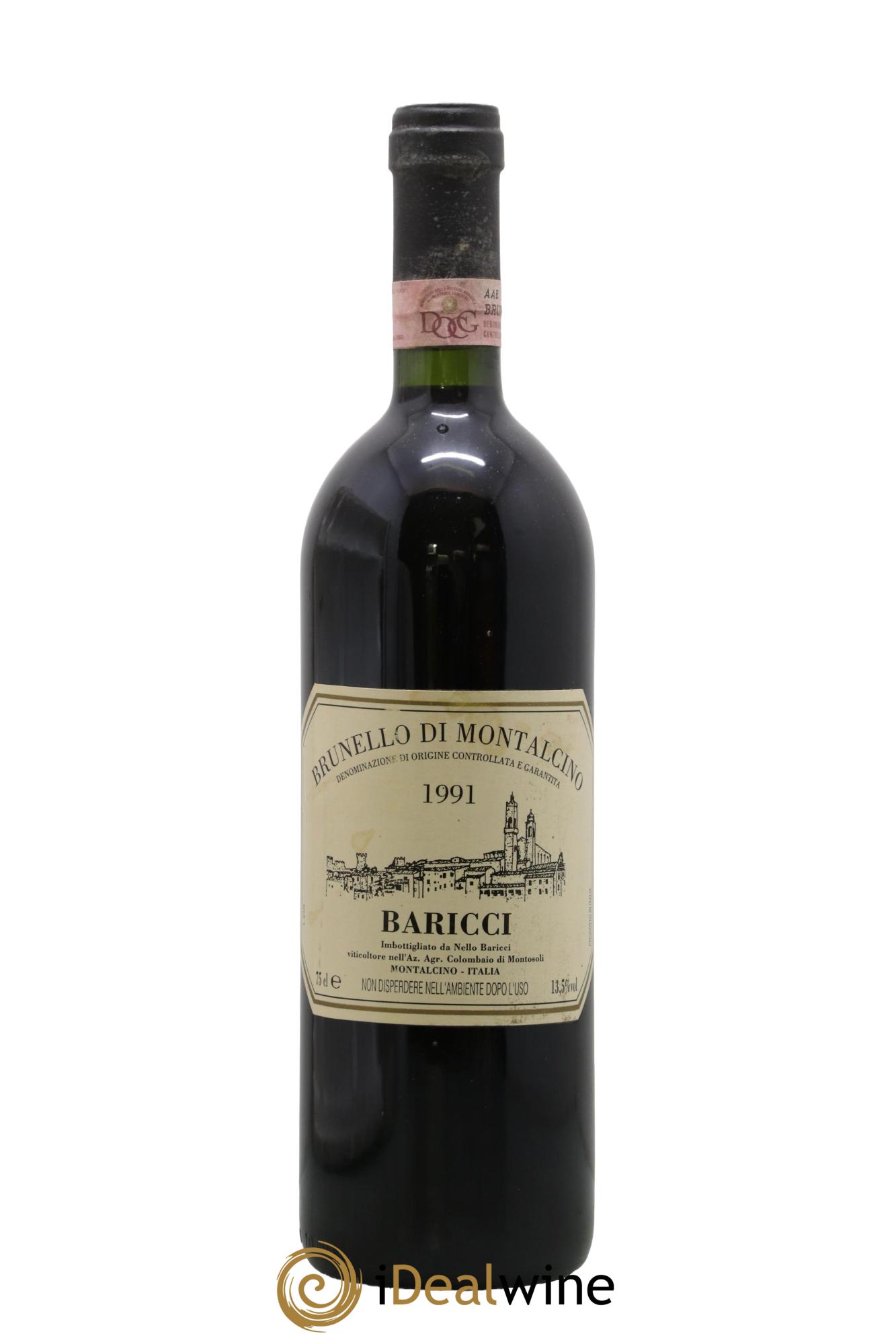 Brunello di Montalcino Baricci 1991 - Posten von 1 Flasche - 0