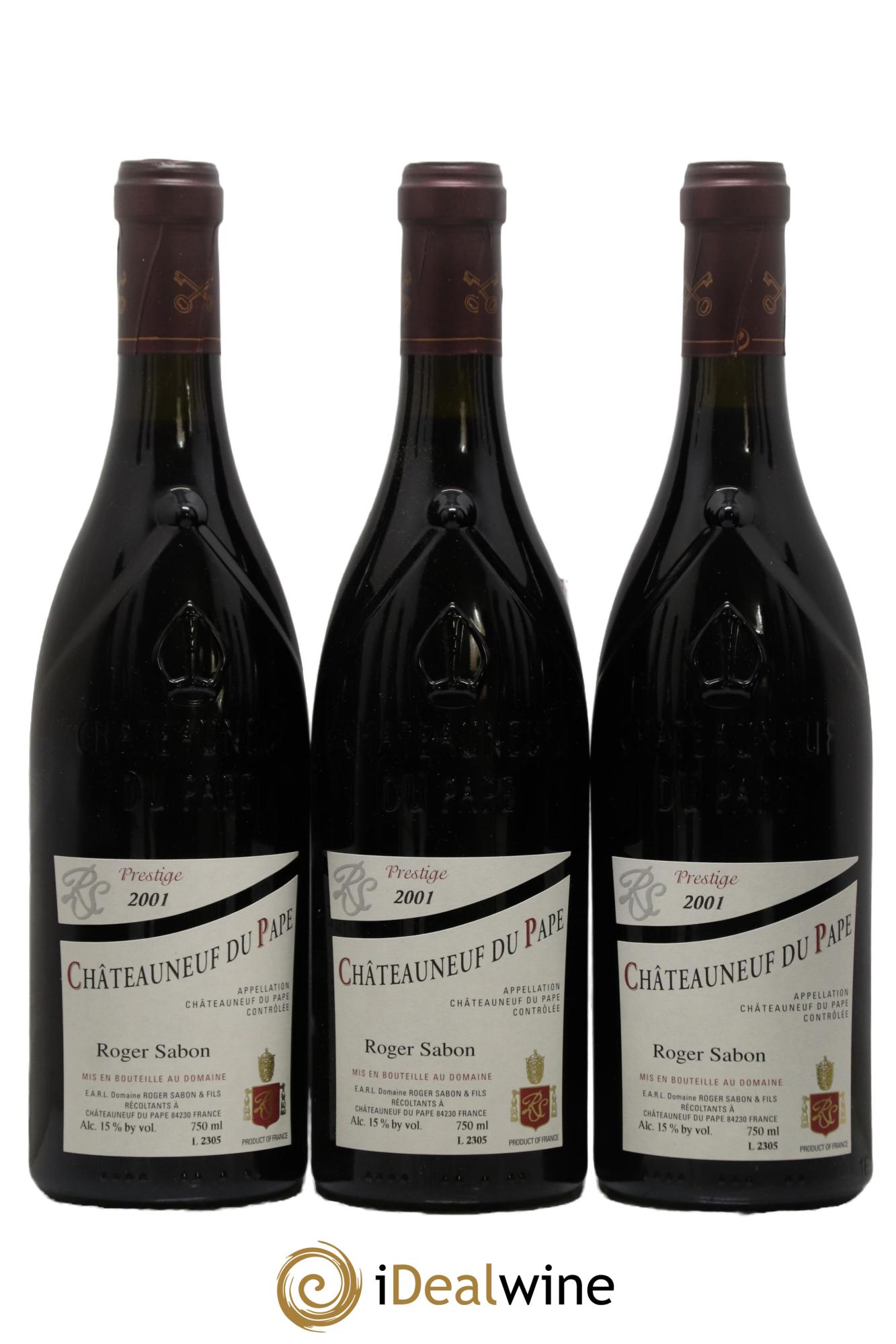 Châteauneuf-du-Pape Cuvée Prestige Roger Sabon (Domaine)  2001 - Lot de 12 bouteilles - 4