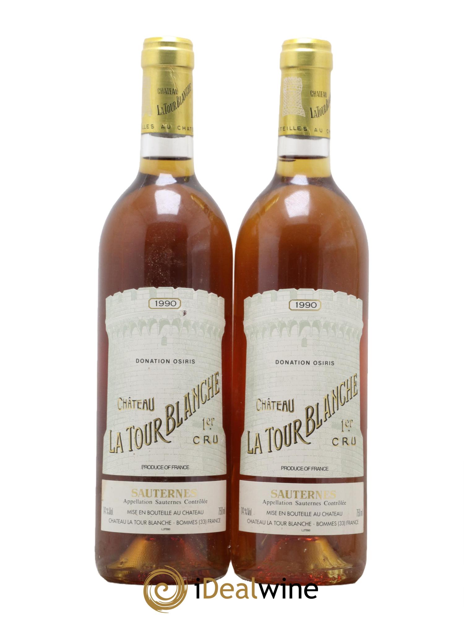 Château la Tour Blanche 1er Grand Cru Classé 1990 - Lotto di 2 bottiglie - 0