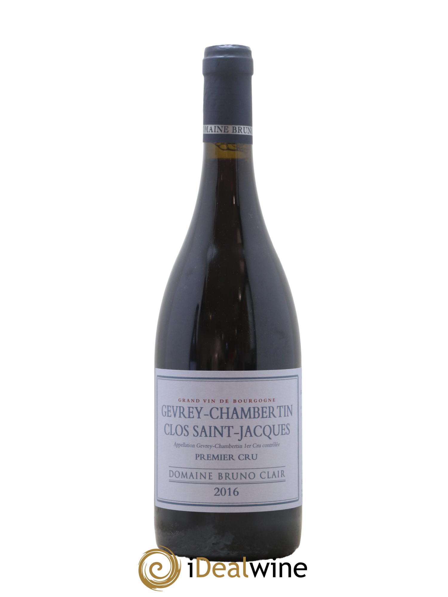 Gevrey-Chambertin 1er Cru Clos Saint-Jacques Bruno Clair (Domaine) 2016 - Lot de 1 bouteille - 0