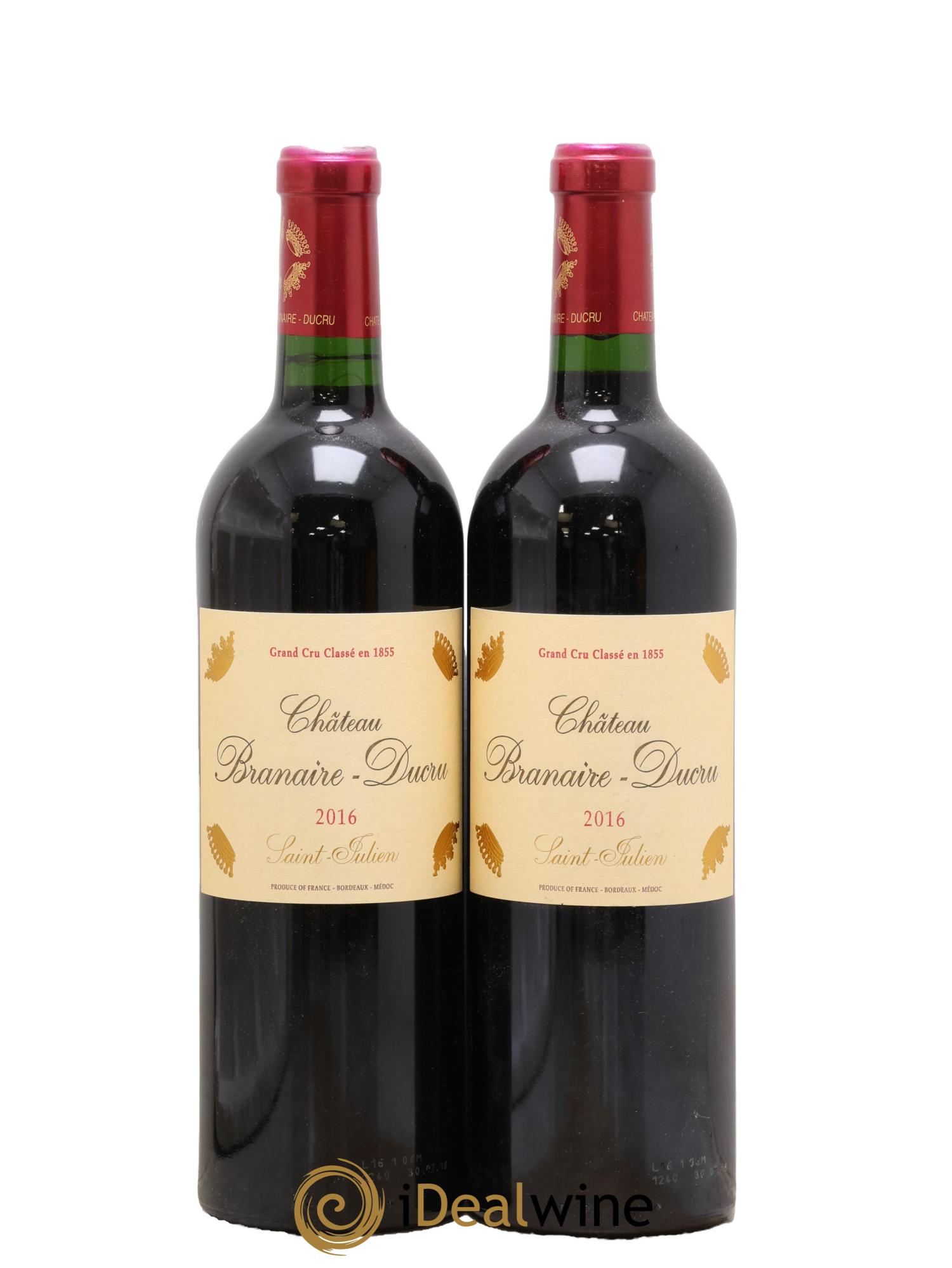 Château Branaire Ducru 4ème Grand Cru Classé 2016 - Lot de 2 bouteilles - 0