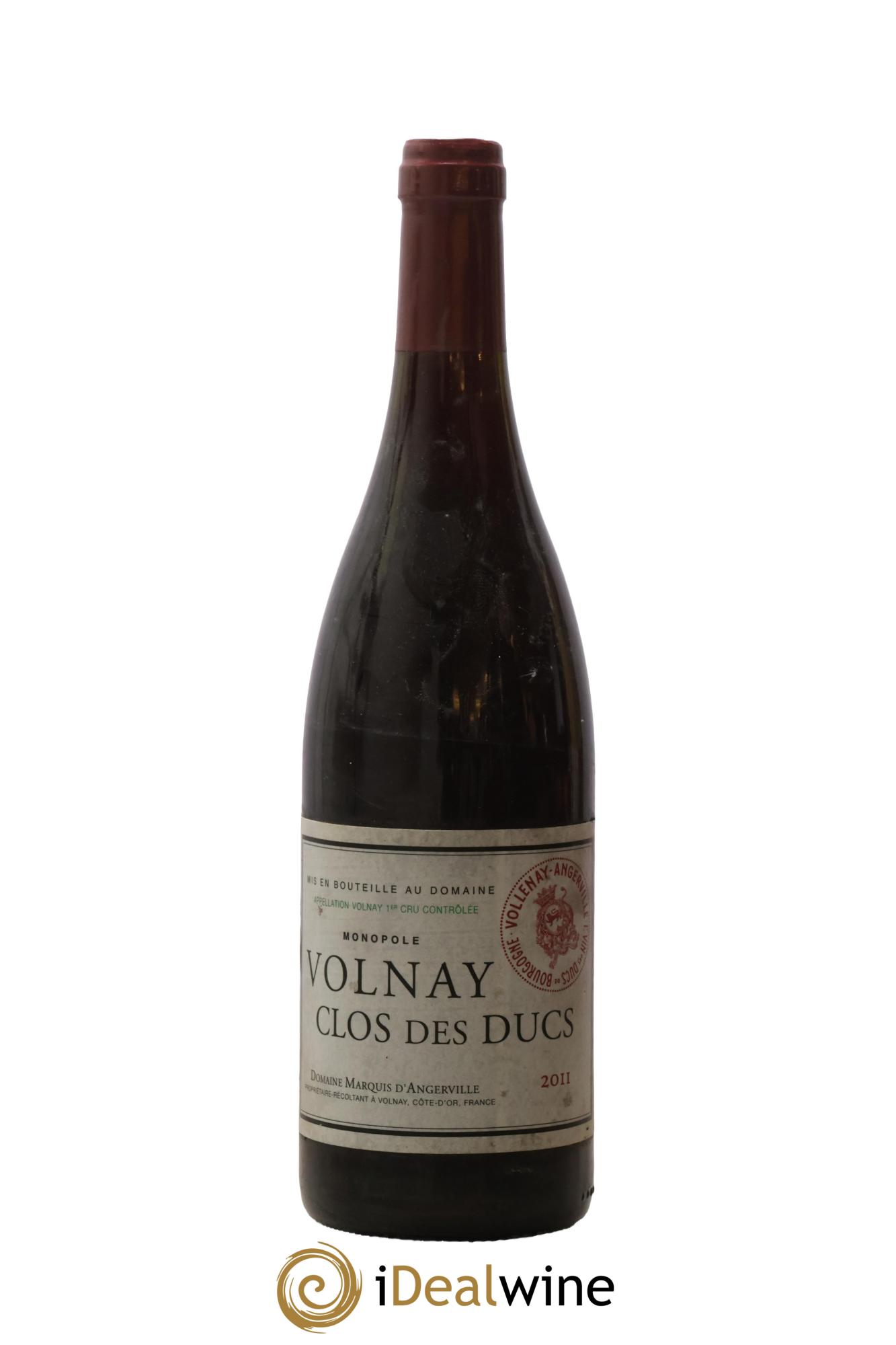Volnay 1er Cru Clos des Ducs Marquis d'Angerville (Domaine) 2011 - Lot de 1 bouteille - 0