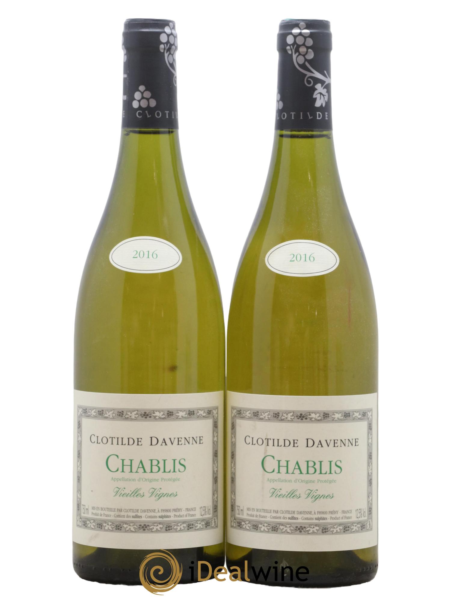 Chablis Vieilles vignes Clotilde Davenne 2016 - Lot de 2 bouteilles - 0