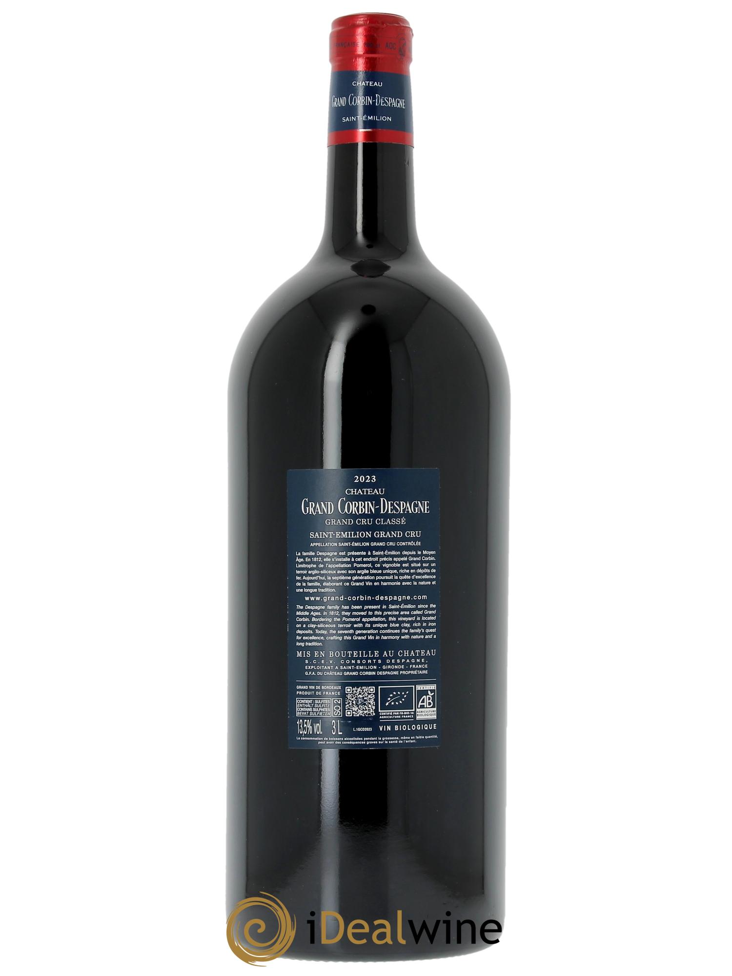 Château Grand Corbin Despagne Grand Cru Classé  2023 - Lot de 1 double magnum - 2