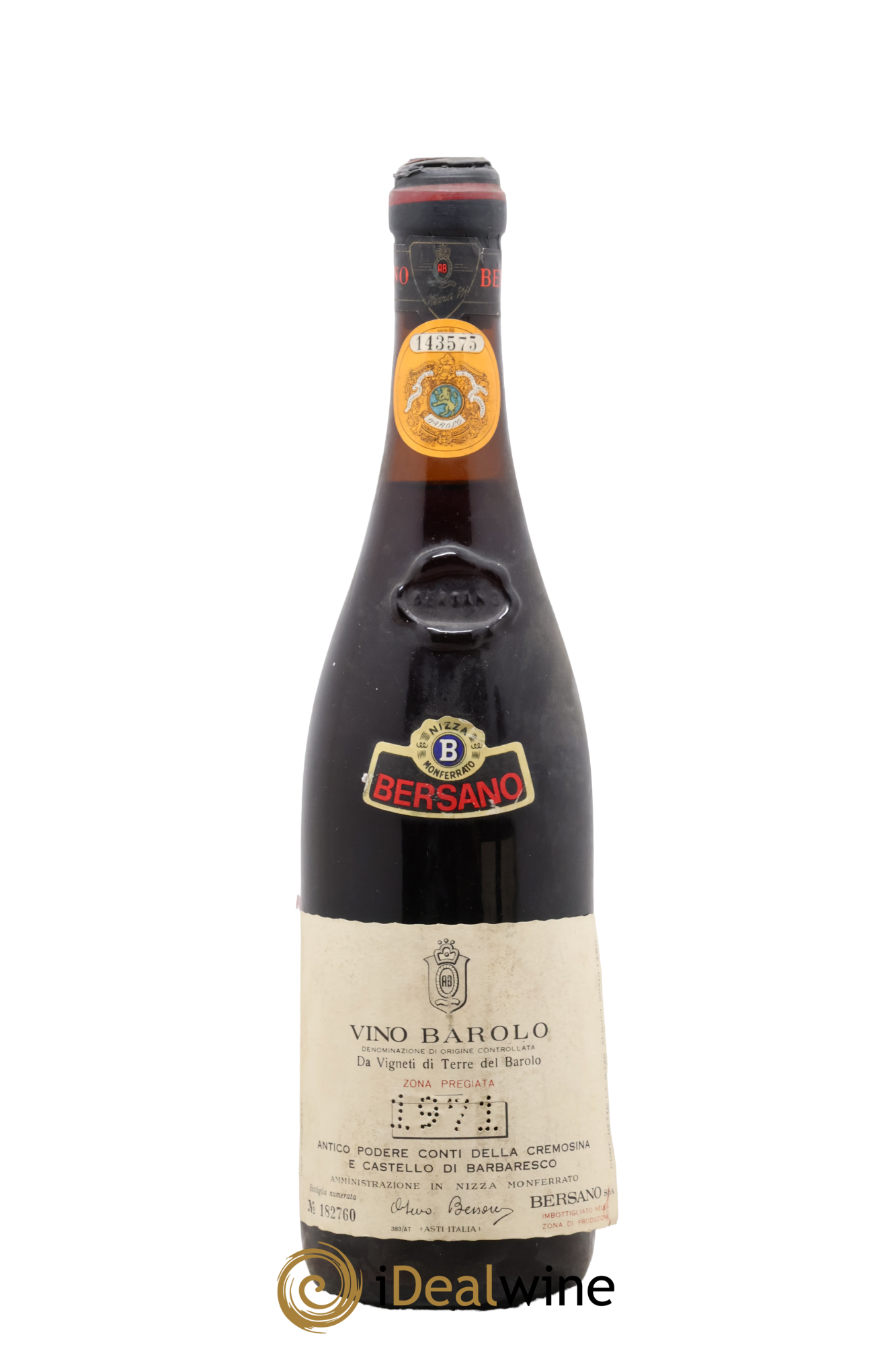 Barolo Bersano 1971 - Lot de 1 bouteille - 0