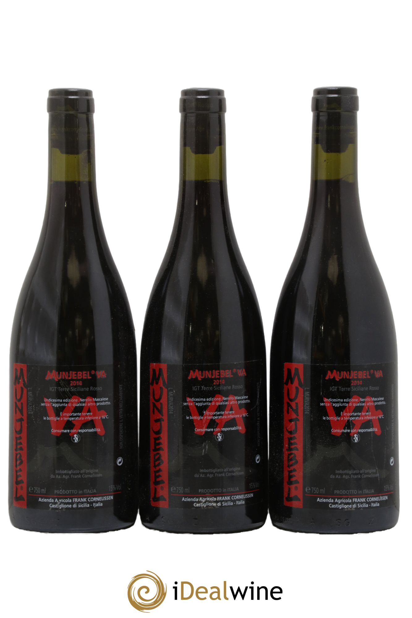 Etna Rosso Munjebel Frank Cornelissen VA 2014 - Lotto di 3 bottiglie - 0