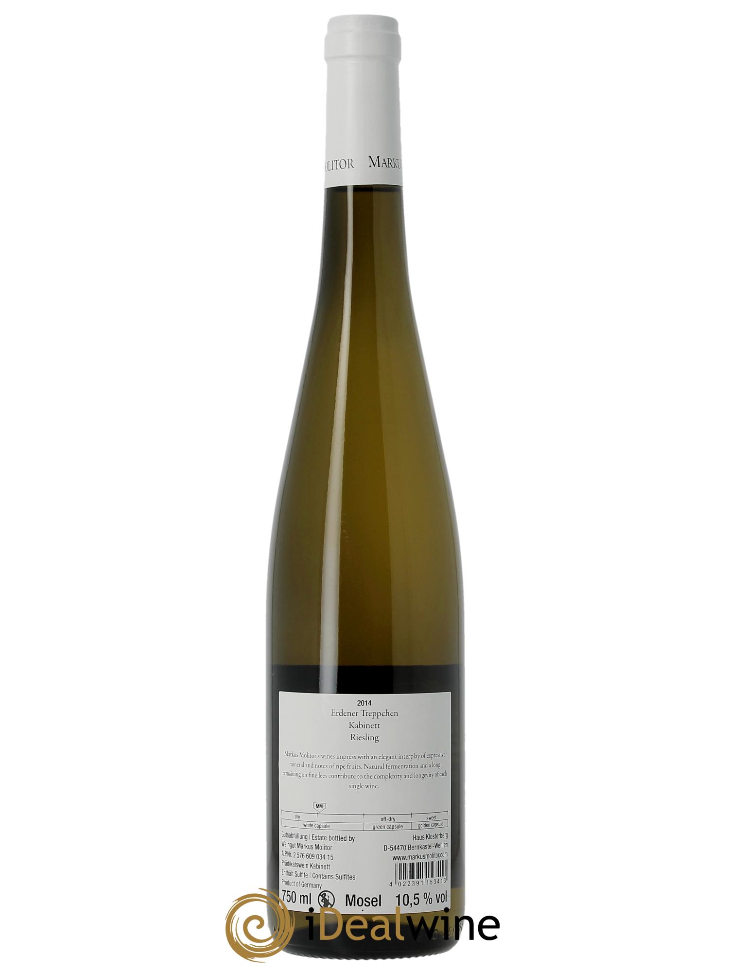 Riesling Markus Molitor Erdener Treppchen Kabinett White Capsule 2014 - Lot of 1 bottle - 1