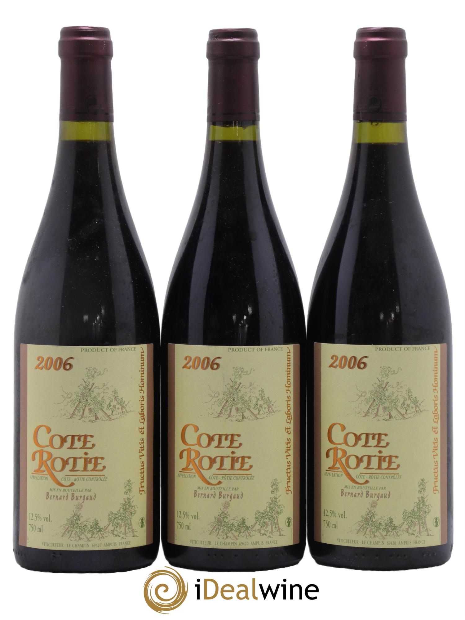 Côte-Rôtie Bernard Burgaud 2006 - Lot de 3 bouteilles - 0