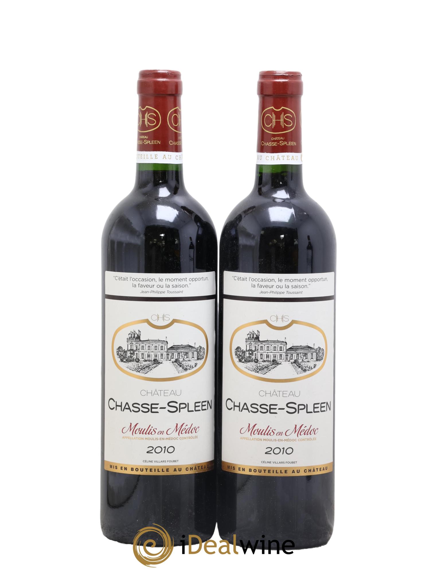 Château Chasse Spleen 2010 - Lot de 2 bouteilles - 0