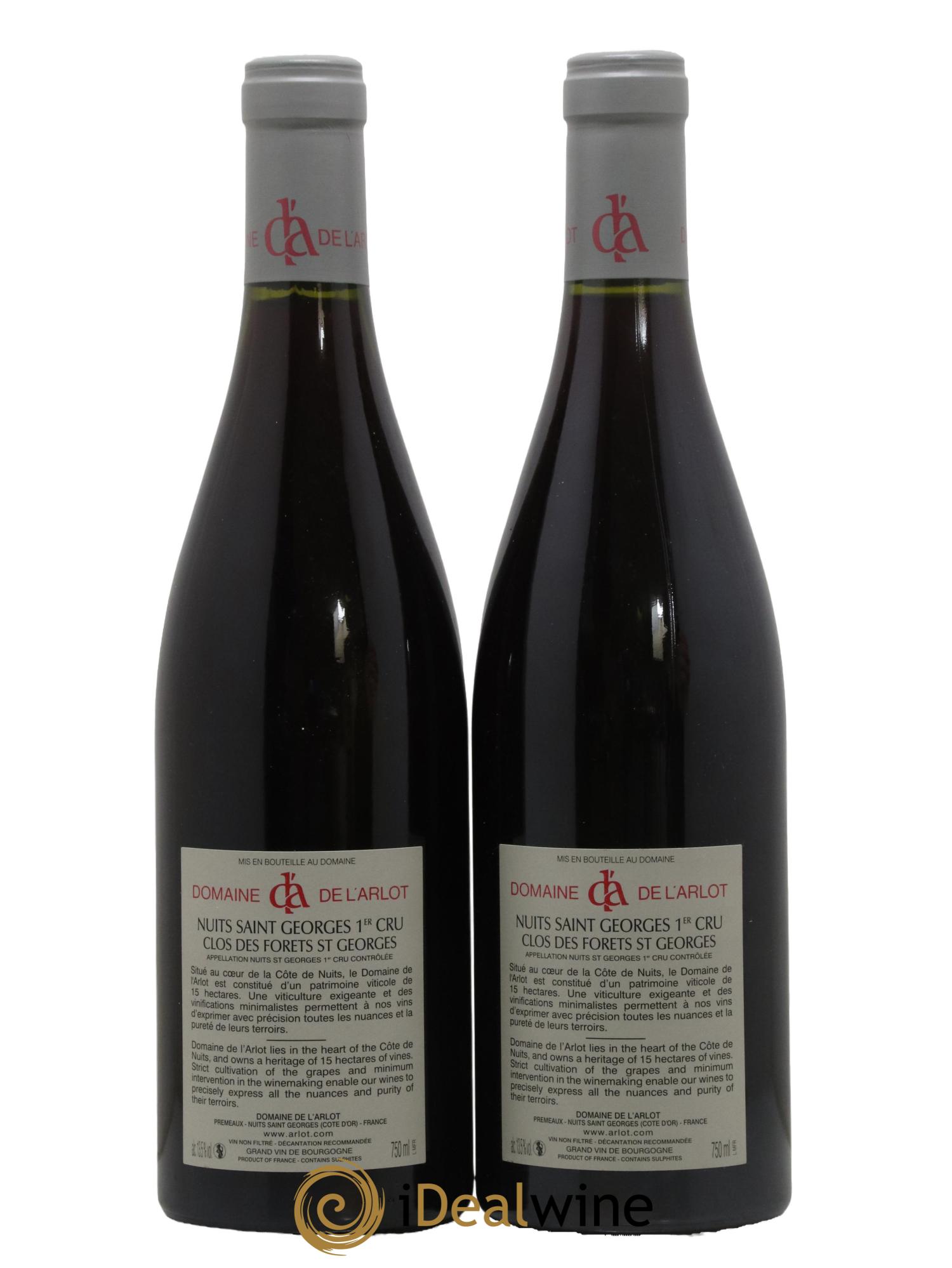 Nuits-Saint-Georges 1er Cru Clos des Forêts Saint-Georges Domaine de l'Arlot 2010 - Lot de 2 bouteilles - 1