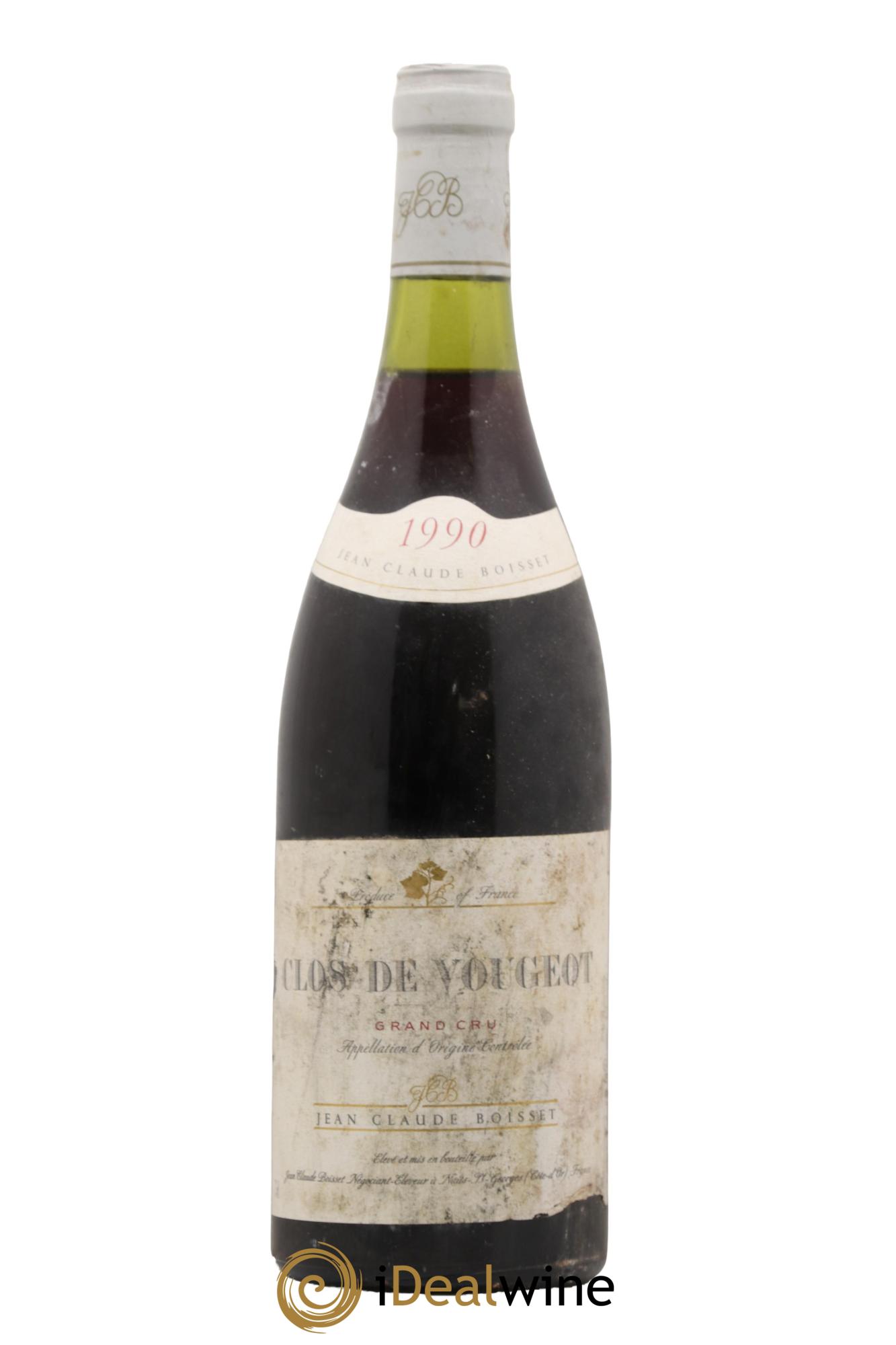 Clos de Vougeot Grand Cru Jean-Claude Boisset 1990 - Lot de 1 bouteille - 0