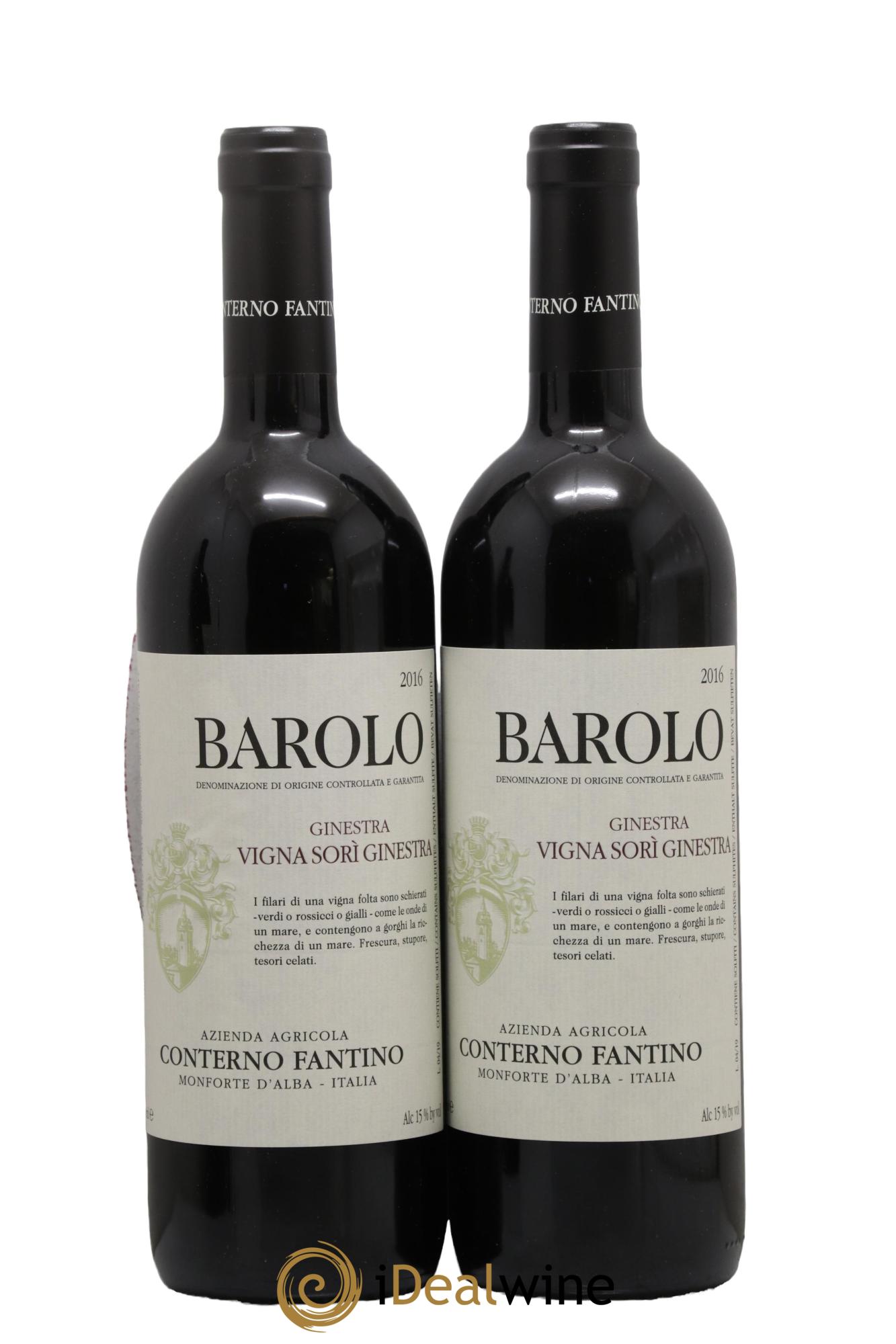 Barolo DOCG Sori Ginestra Conterno Fantino 2016 - Lot de 2 bouteilles - 0
