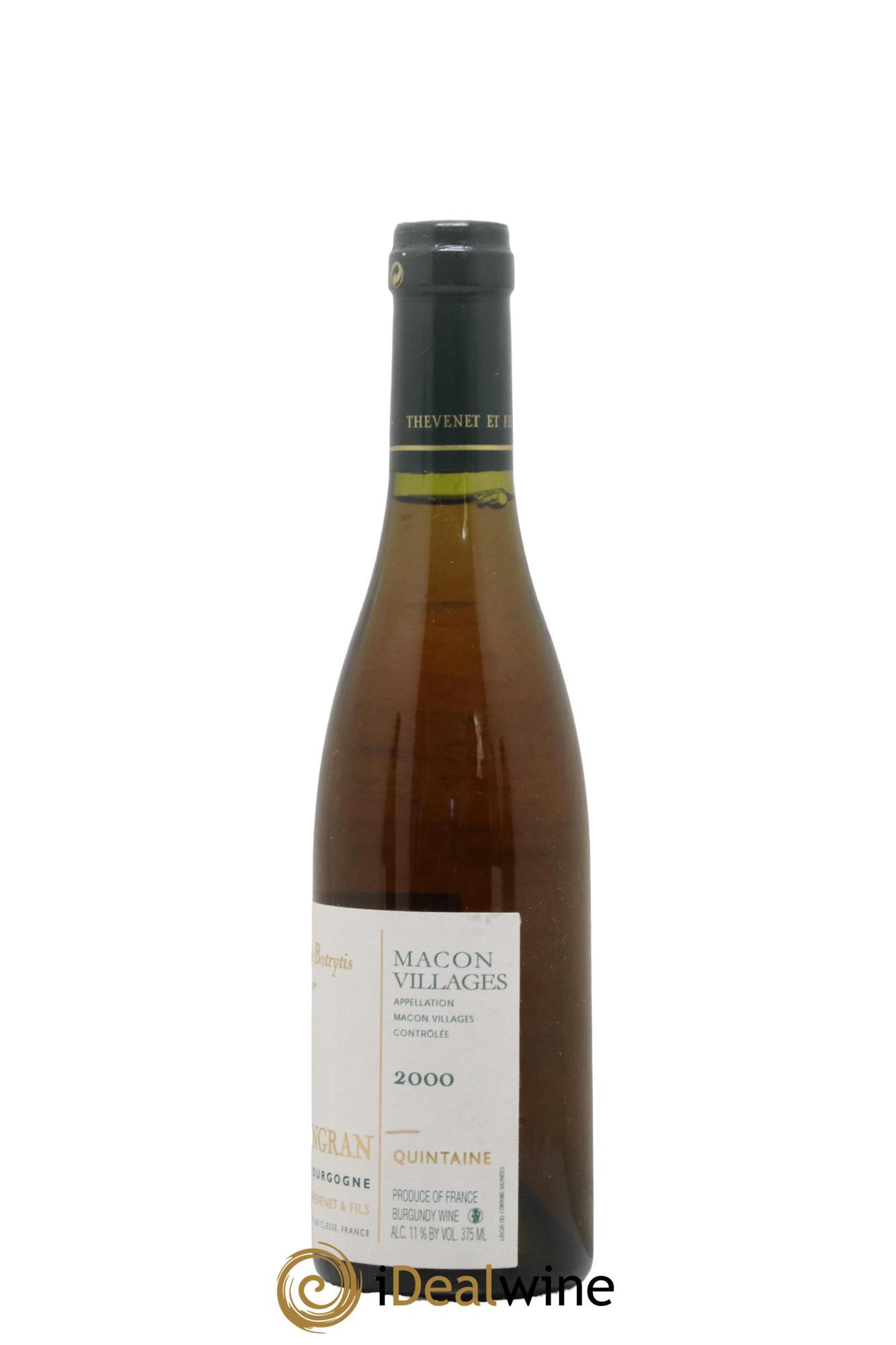 Mâcon Cuvée Botrytis Domaine de la Bongran (J.Thevenet) 2000 - Lotto di 1 mezza bottiglia - 1