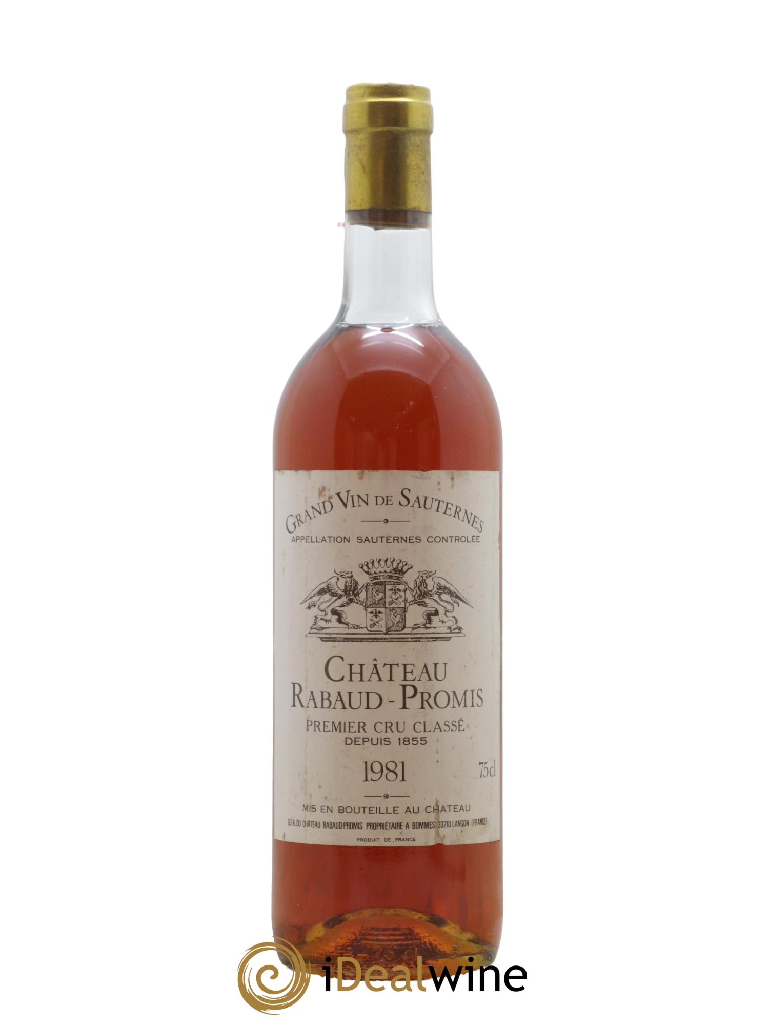 Château Rabaud Promis 1er Grand Cru Classé 1981 - Posten von 1 Flasche - 0
