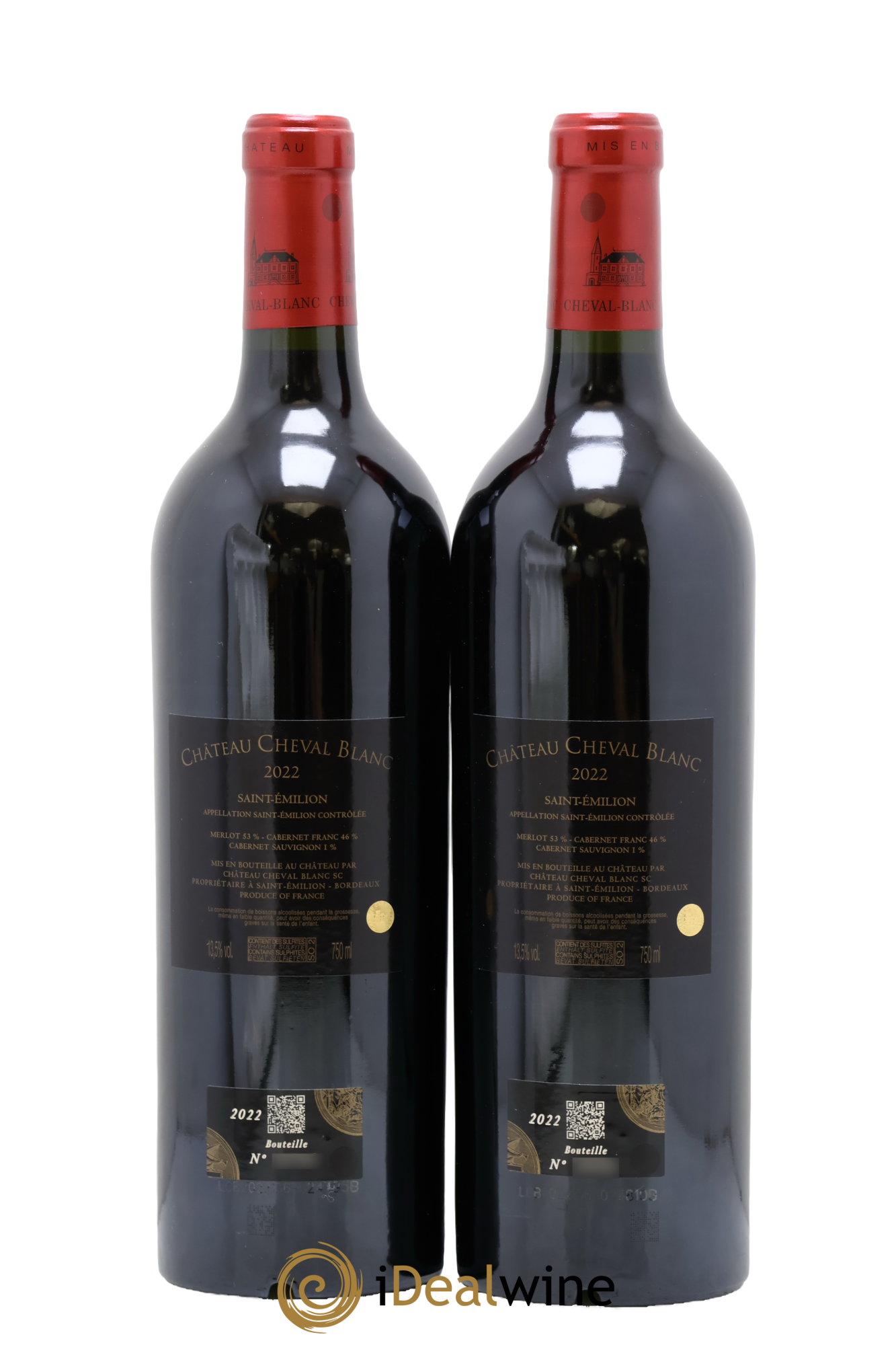 Château Cheval Blanc 1er Grand Cru Classé A 2022 - Lot de 2 bouteilles - 1