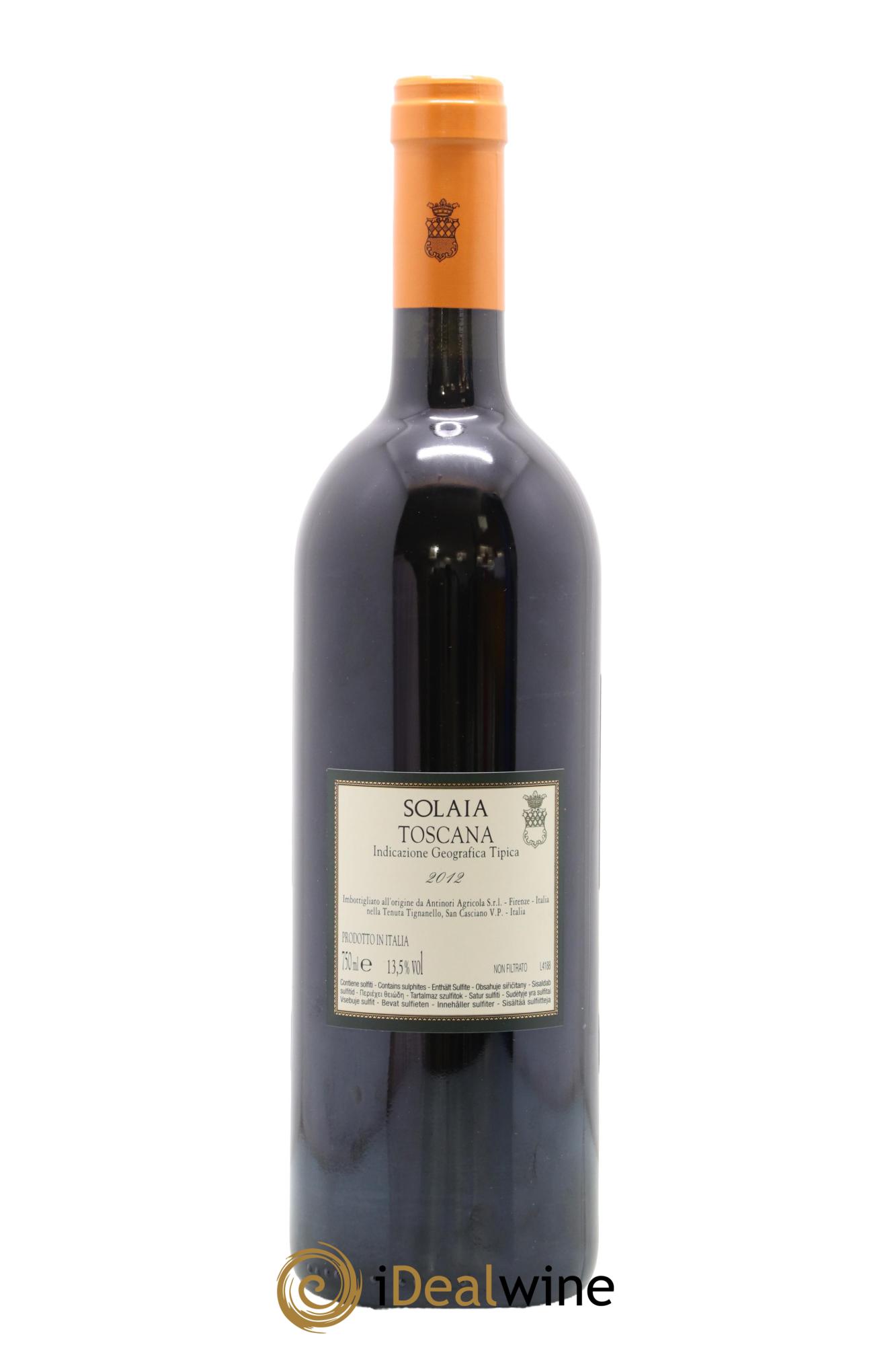 Toscana IGT Solaia Tenuta Tignanello - Marchesi Antinori 2012 - Lot de 1 bouteille - 1