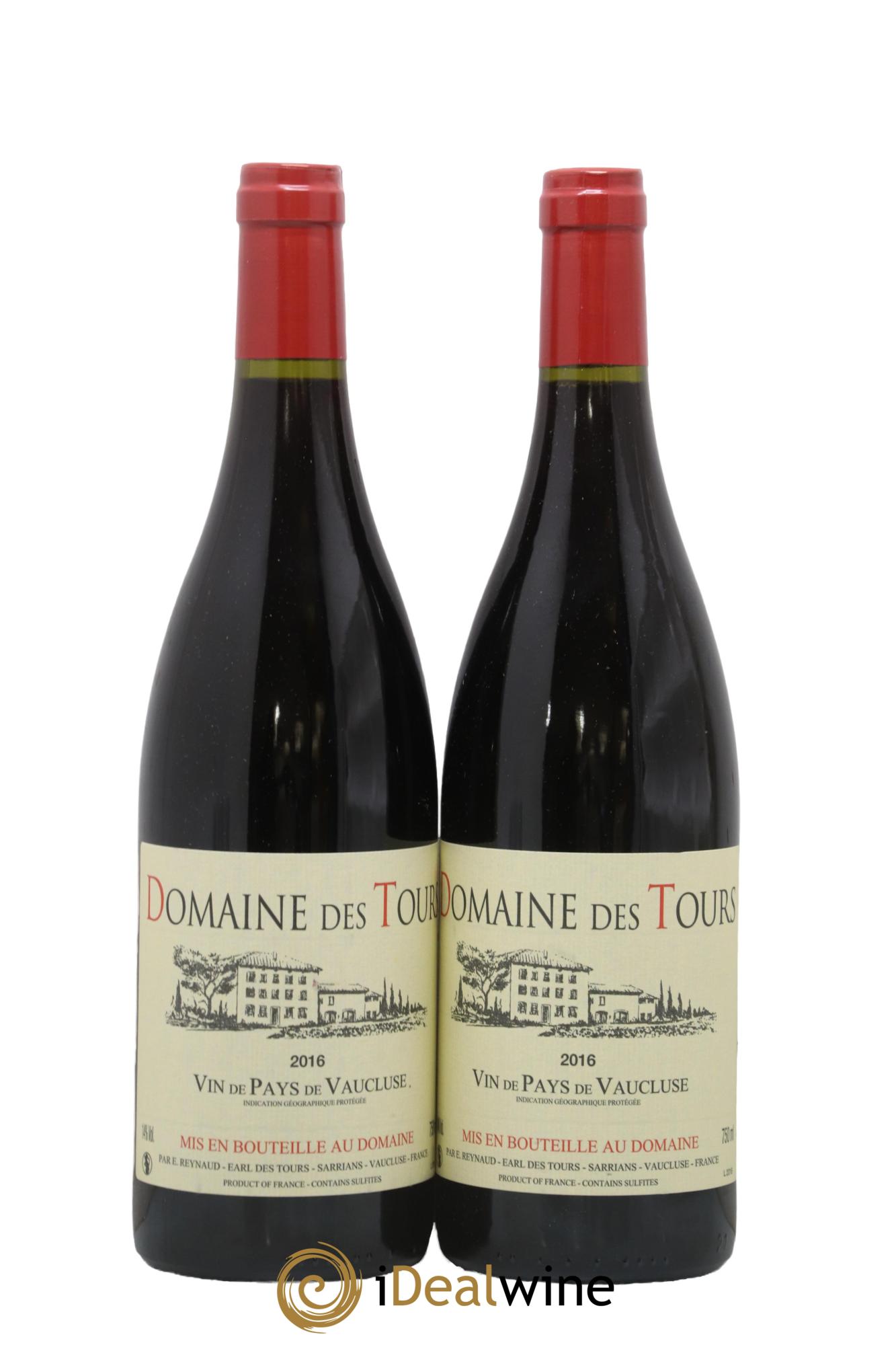 IGP Vaucluse (Vin de Pays de Vaucluse) Domaine des Tours Emmanuel Reynaud 2016 - Lot de 2 bouteilles - 0