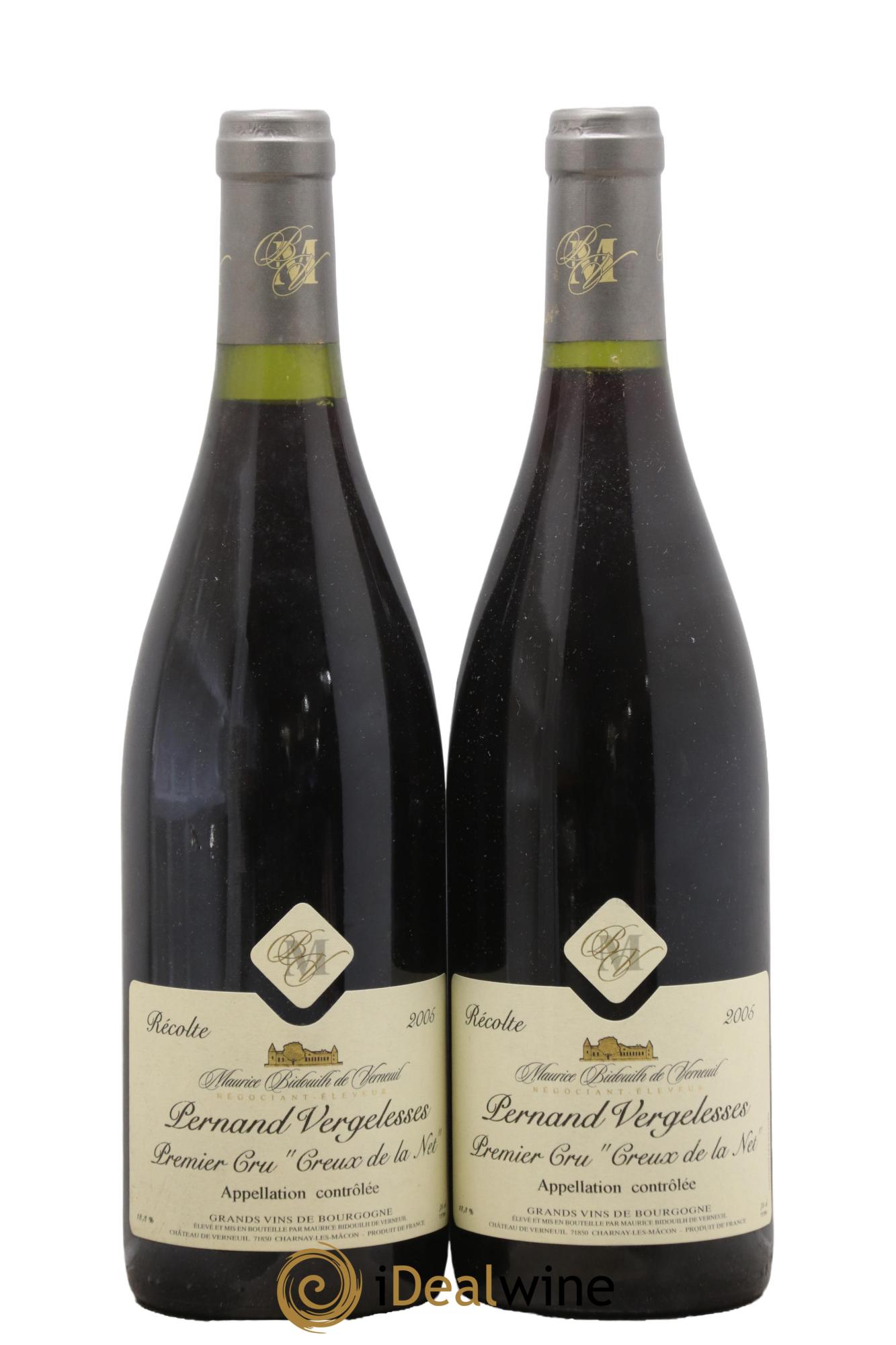 Pernand-Vergelesses 1er Cru Creux De La Net Maurice Bidouilh De Verneuil 2005 - Lot of 2 bottles - 0