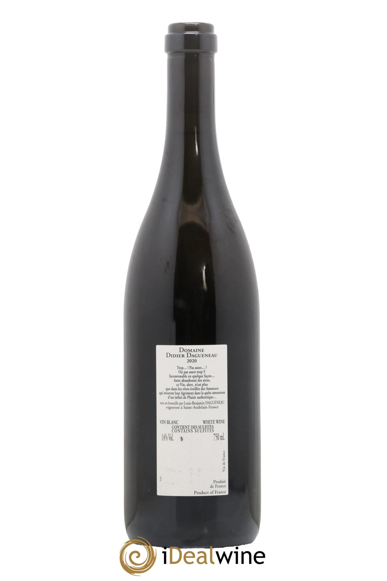 Pouilly-Fumé Clos du Calvaire Dagueneau (Domaine Didier - Louis-Benjamin) 2020 - Lot de 1 bouteille - 1