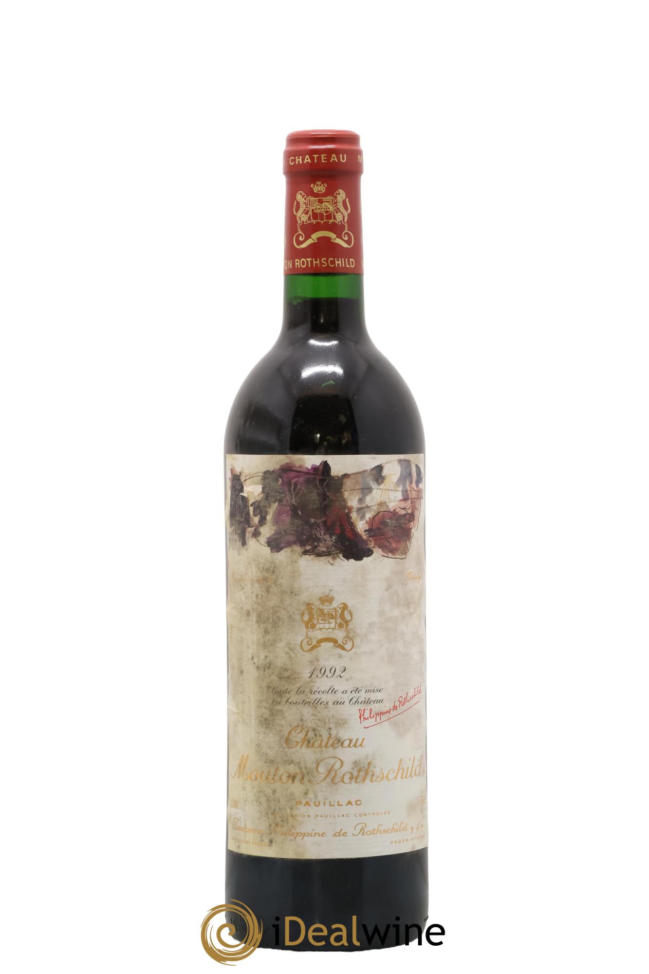 Château Mouton Rothschild 1er Grand Cru Classé 1992 - Lot de 1 bouteille - 0
