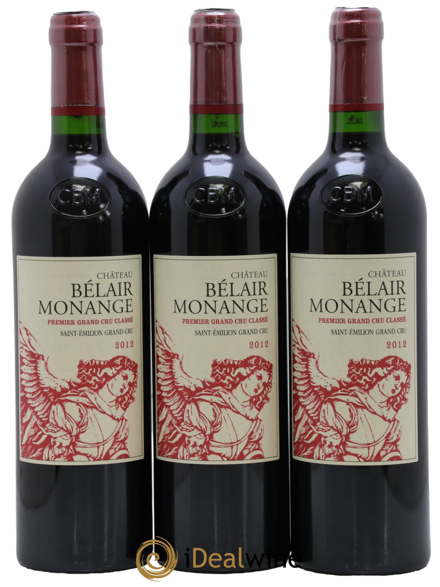 Château Belair (Belair-Monange) 1er Grand Cru Classé B 2012 - Lotto di 6 bottiglie - 2
