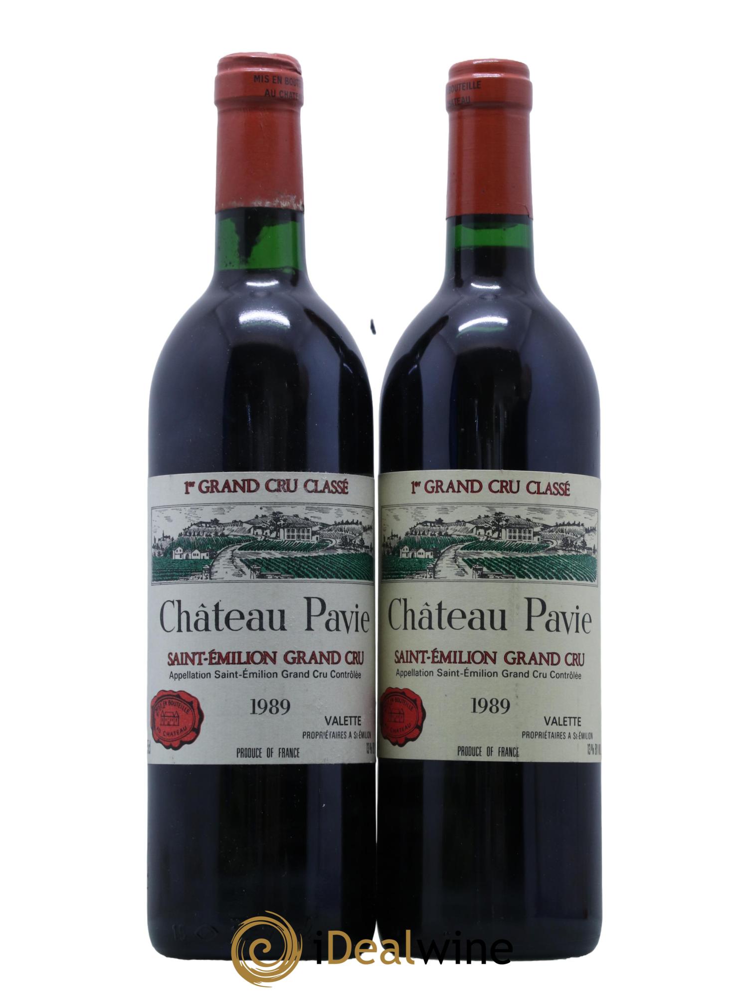 Château Pavie 1er Grand Cru Classé A 1989 - Lot de 2 bouteilles - 0