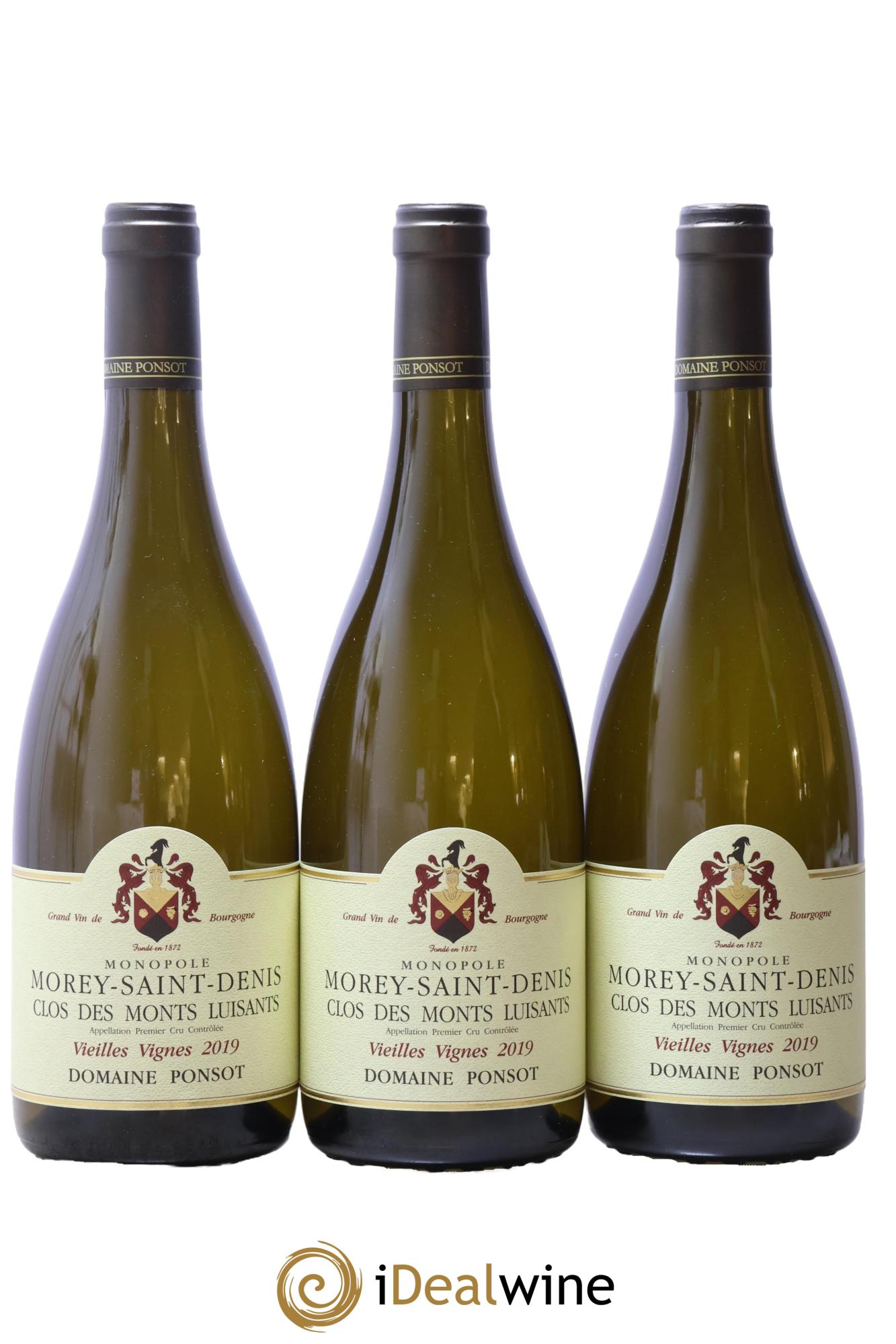 Morey-Saint-Denis 1er Cru Clos des Monts Luisants Vieilles Vignes Ponsot (Domaine) 2019 - Lot de 3 bouteilles - 0