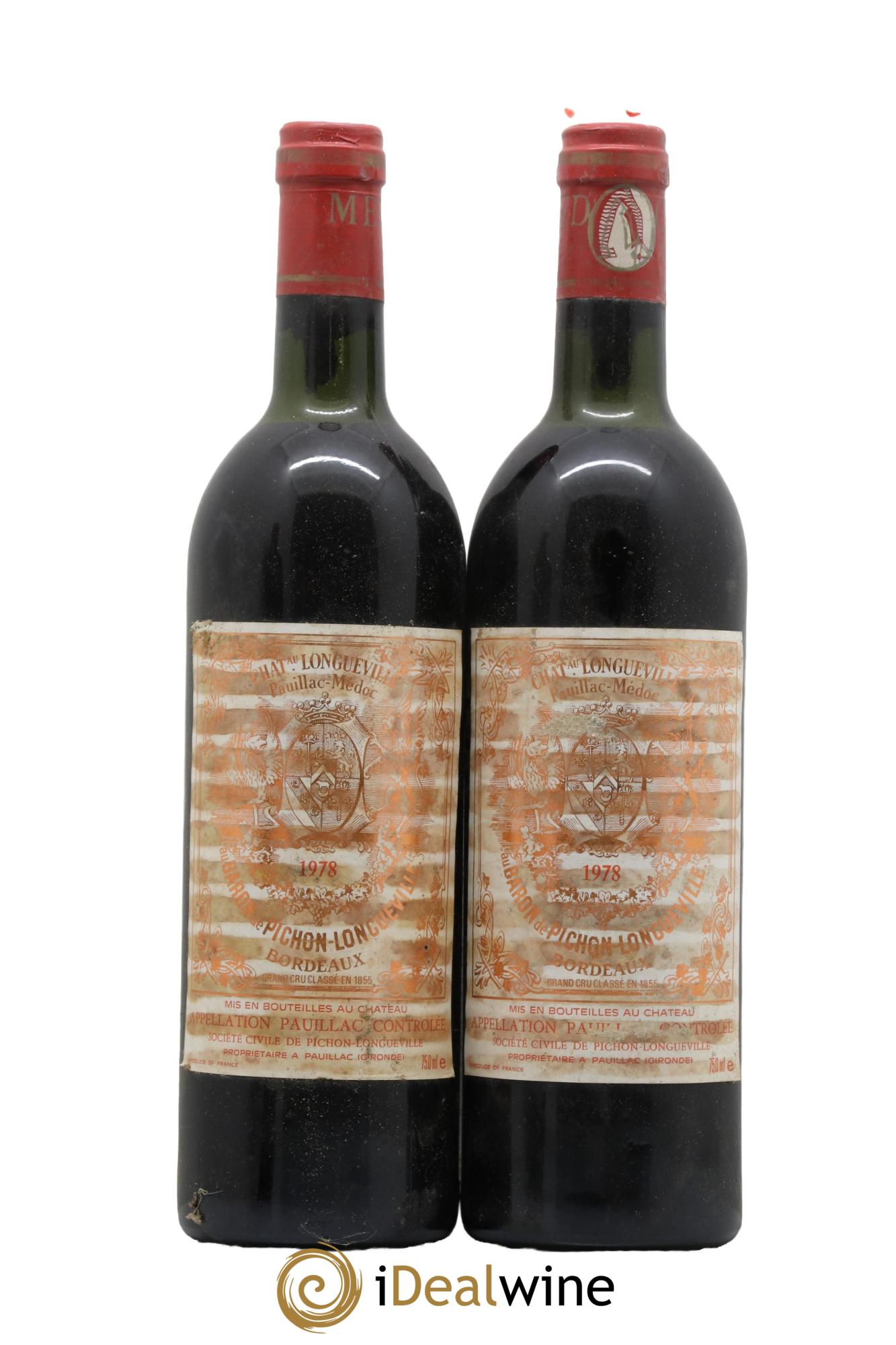 Pichon Longueville Baron 2ème Grand Cru Classé 1978 - Lot de 2 bouteilles - 0