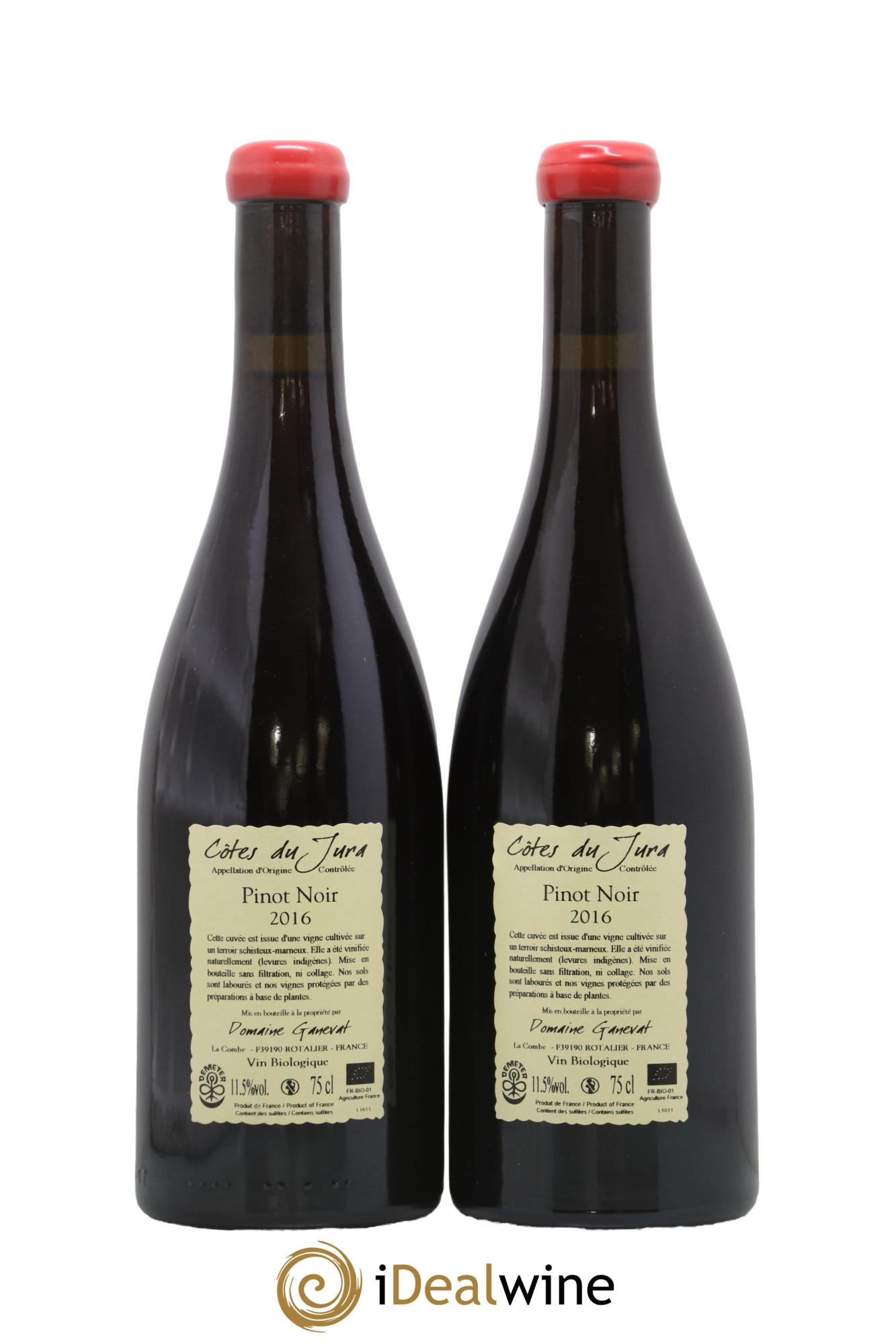 Côtes du Jura Pinot Noir En Billat Jean-François Ganevat (Domaine) 2016 - Lot de 2 bouteilles - 1
