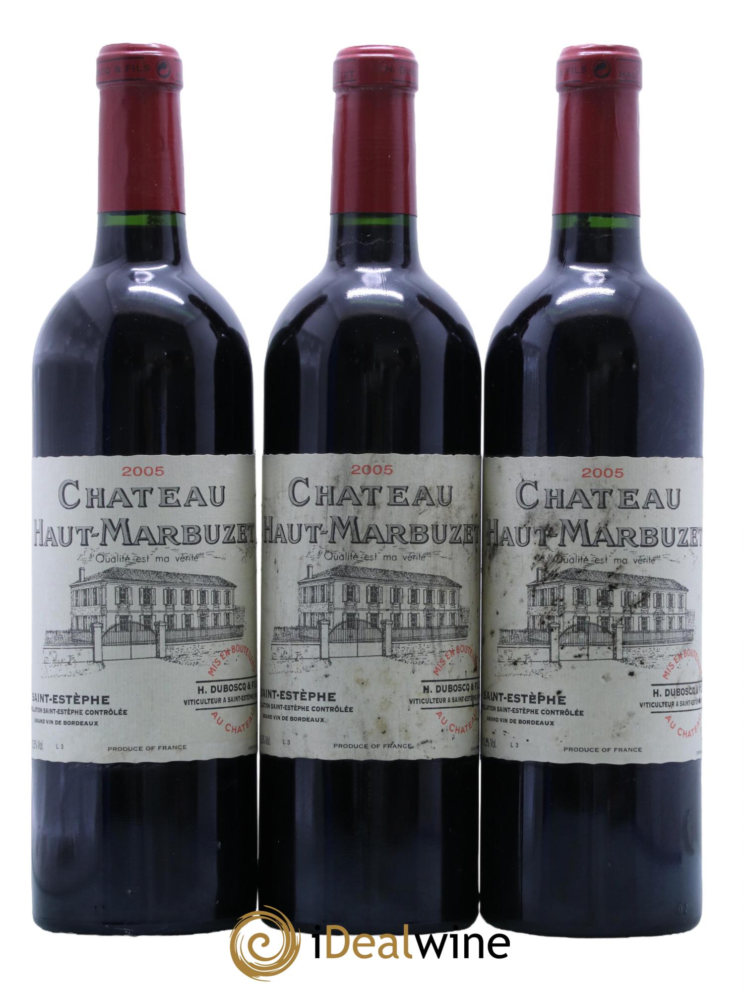 Château Haut Marbuzet 2005 - Lot de 3 bouteilles - 0