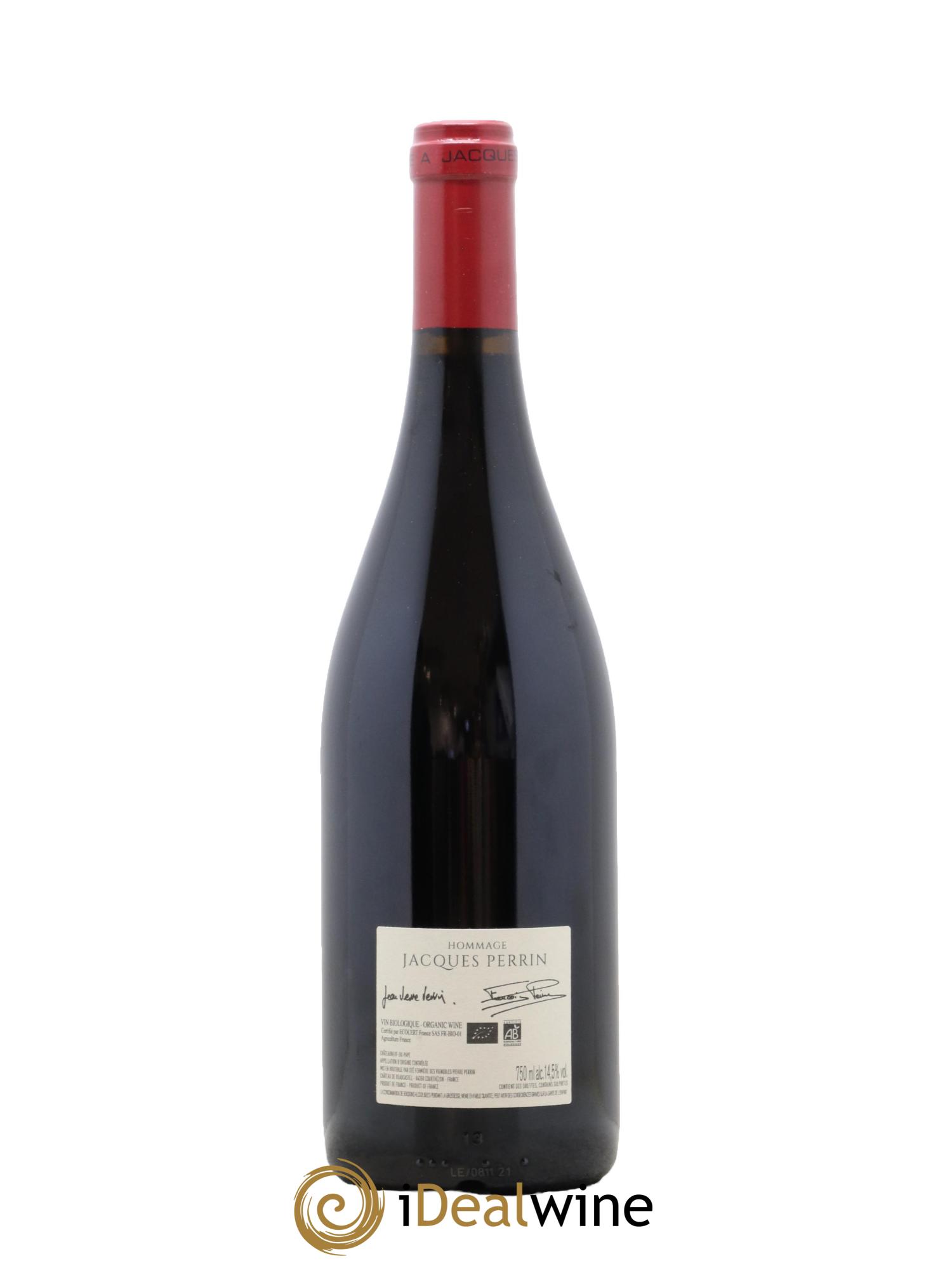 Châteauneuf-du-Pape Château de Beaucastel Hommage à Jacques Perrin Famille Perrin 2019 - Lot de 1 bouteille - 1