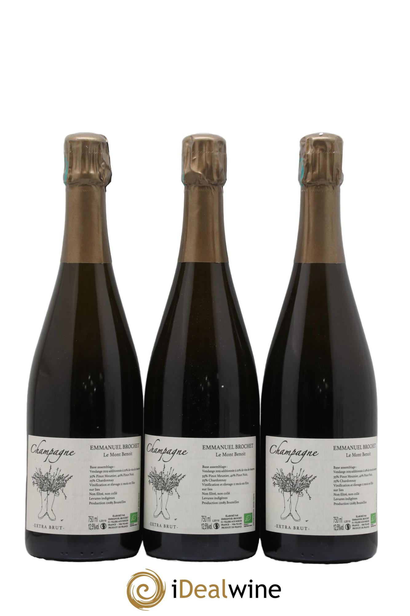 Le Mont Benoit Extra-Brut Emmanuel Brochet - Lot de 3 bouteilles - 0
