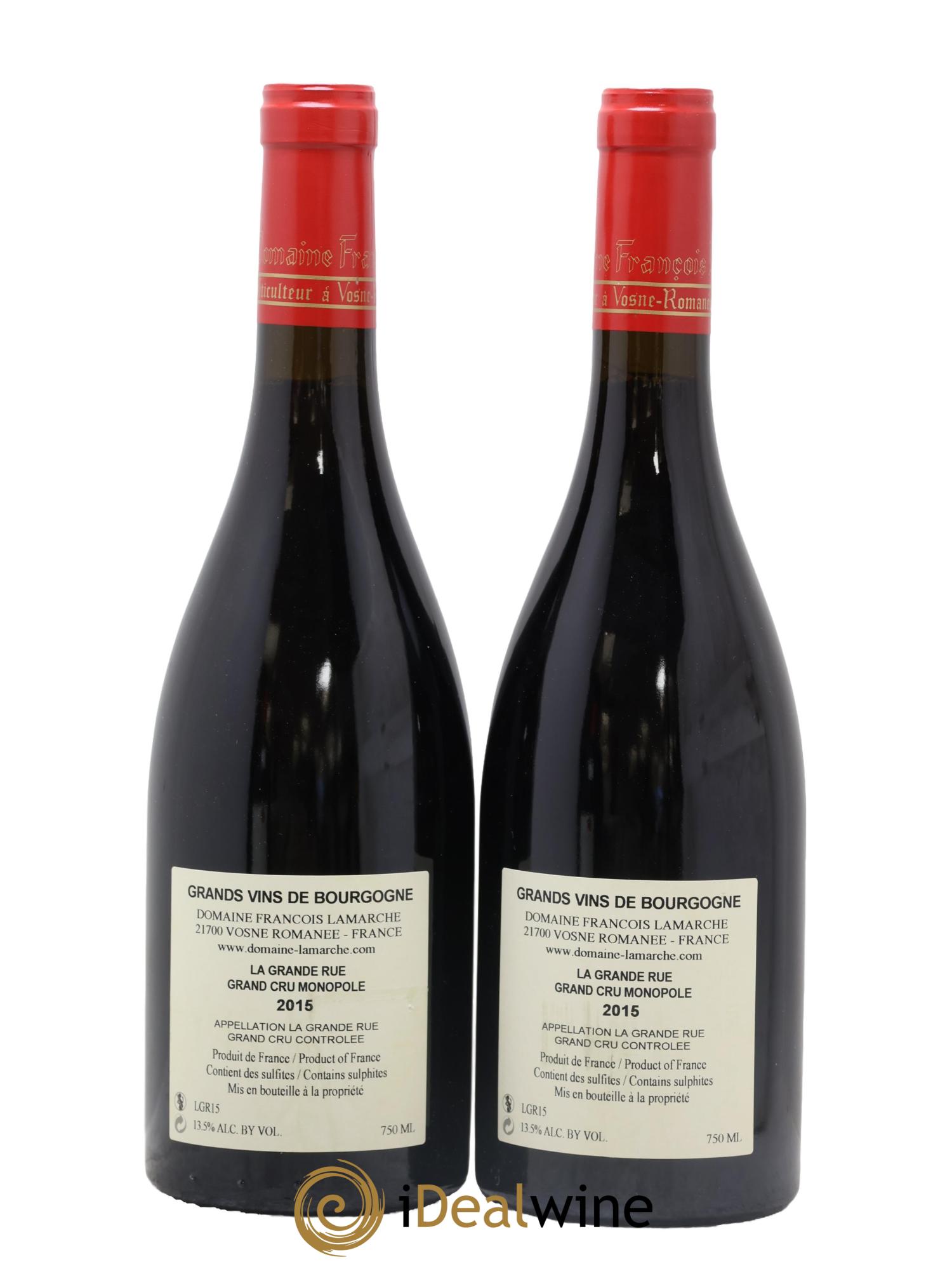 La Grande Rue Grand Cru Lamarche (Domaine) 2015 - Lot de 2 bouteilles - 1